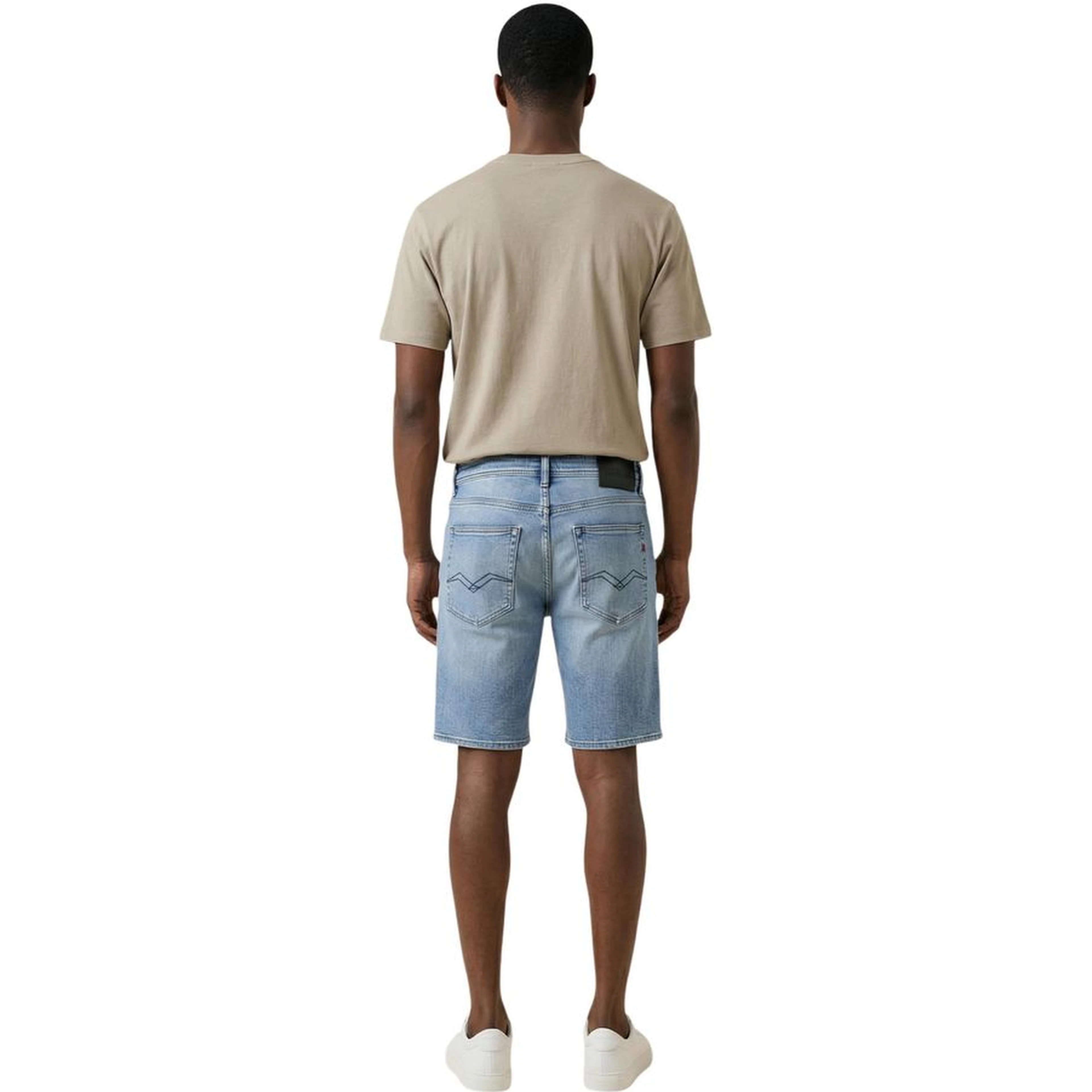 Blue Cotton Bermuda Shorts