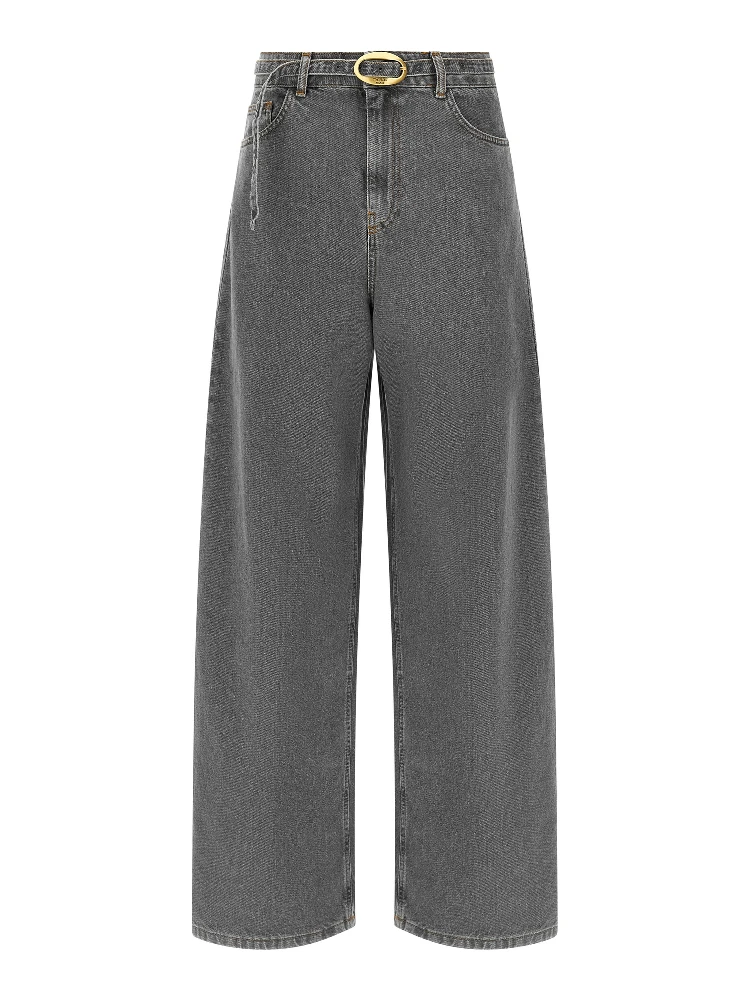 Gray Cotton Jeans Denim