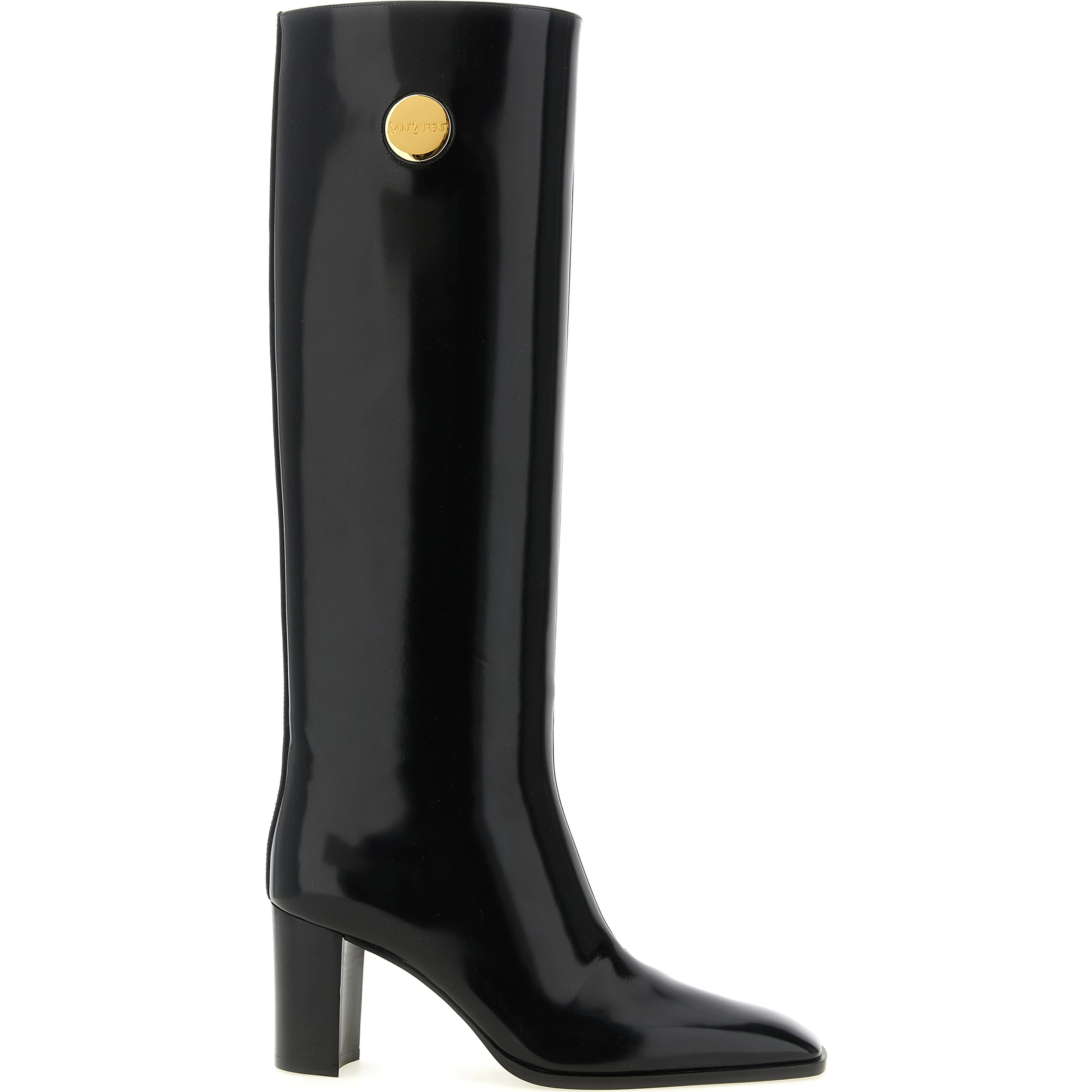 Black Calfskin Over The Knee