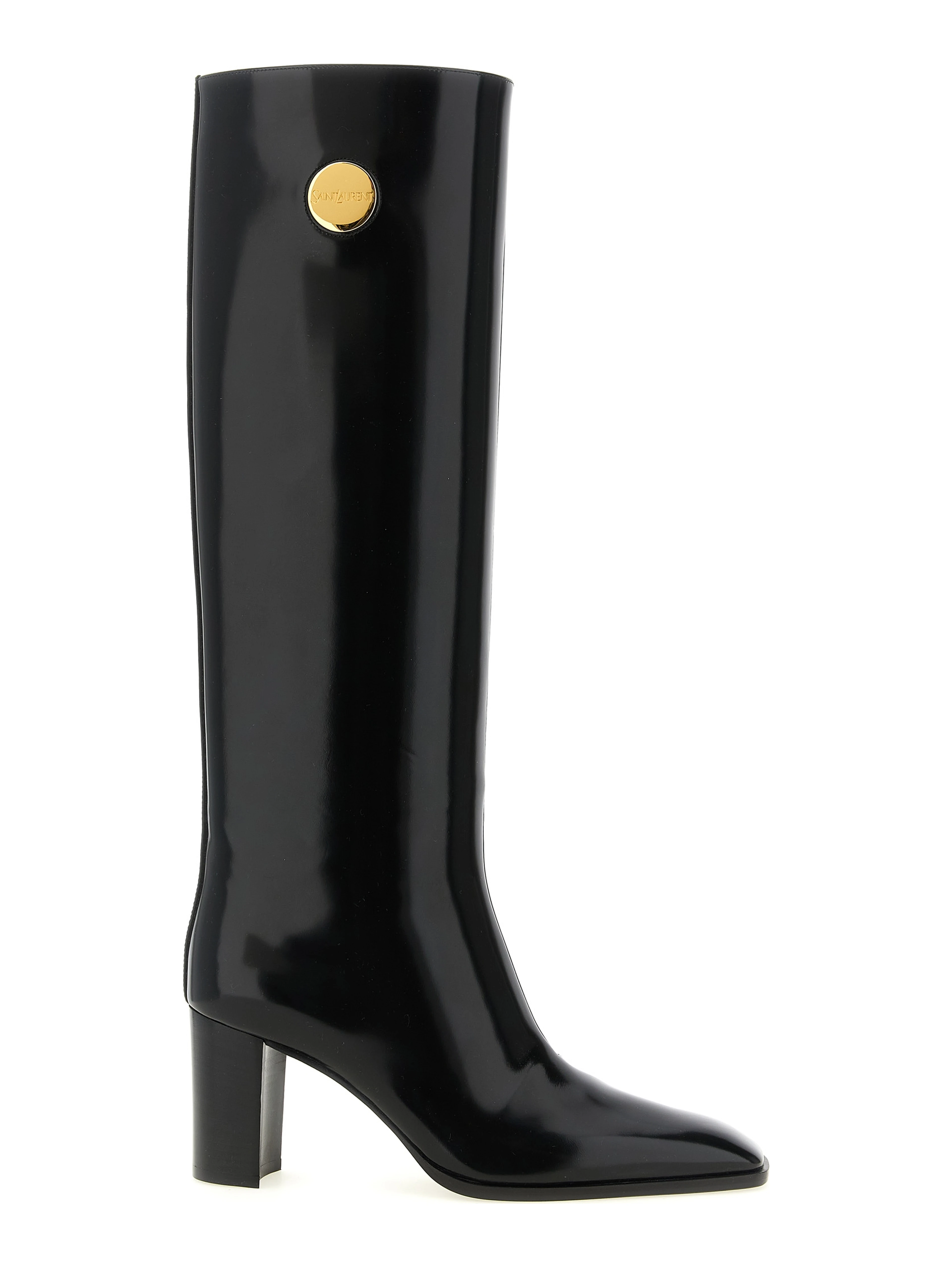 Black Calfskin Over The Knee