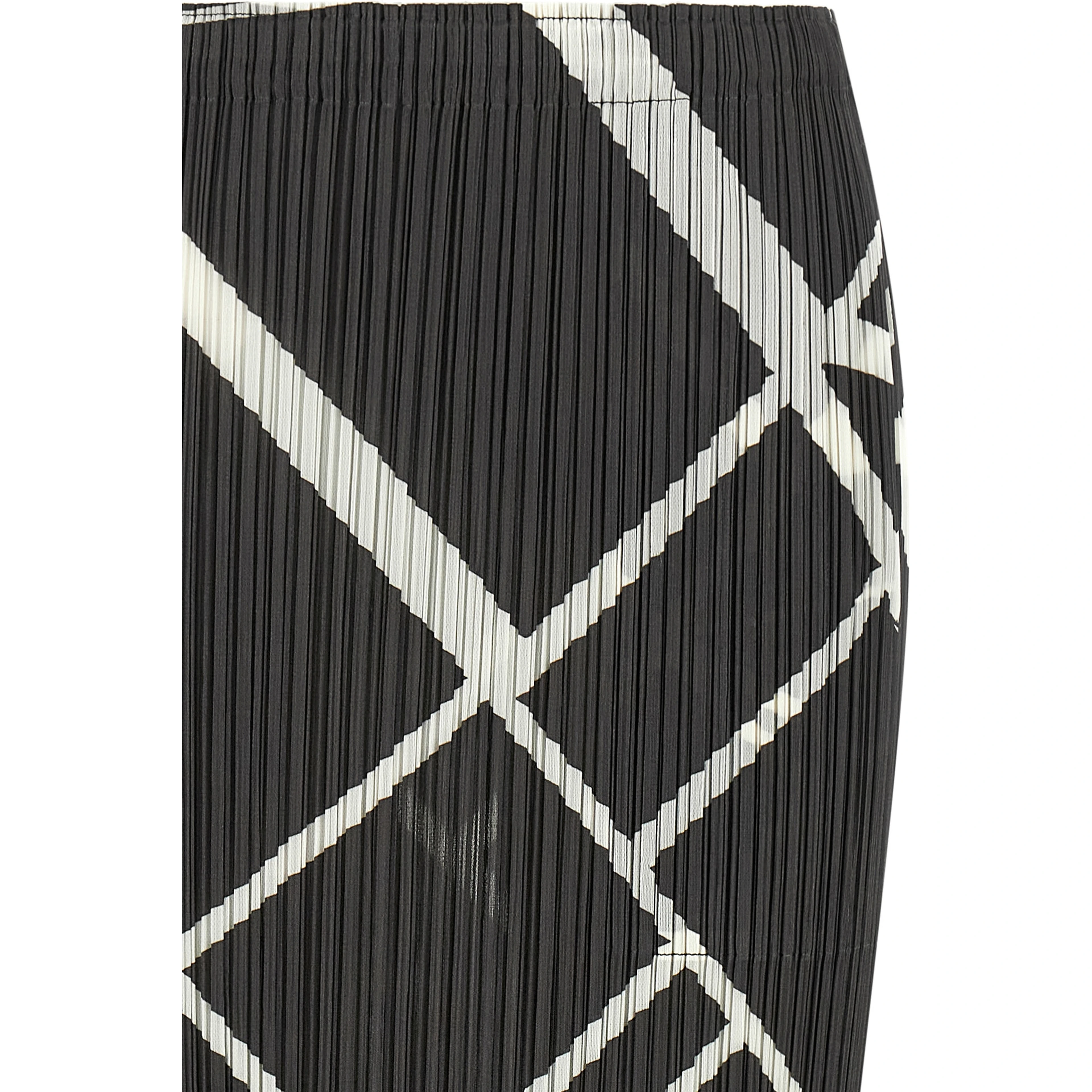 Gray Polyester Mini Skirt