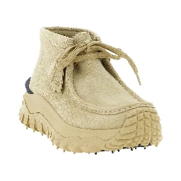 Beige Leather Ankle Boots