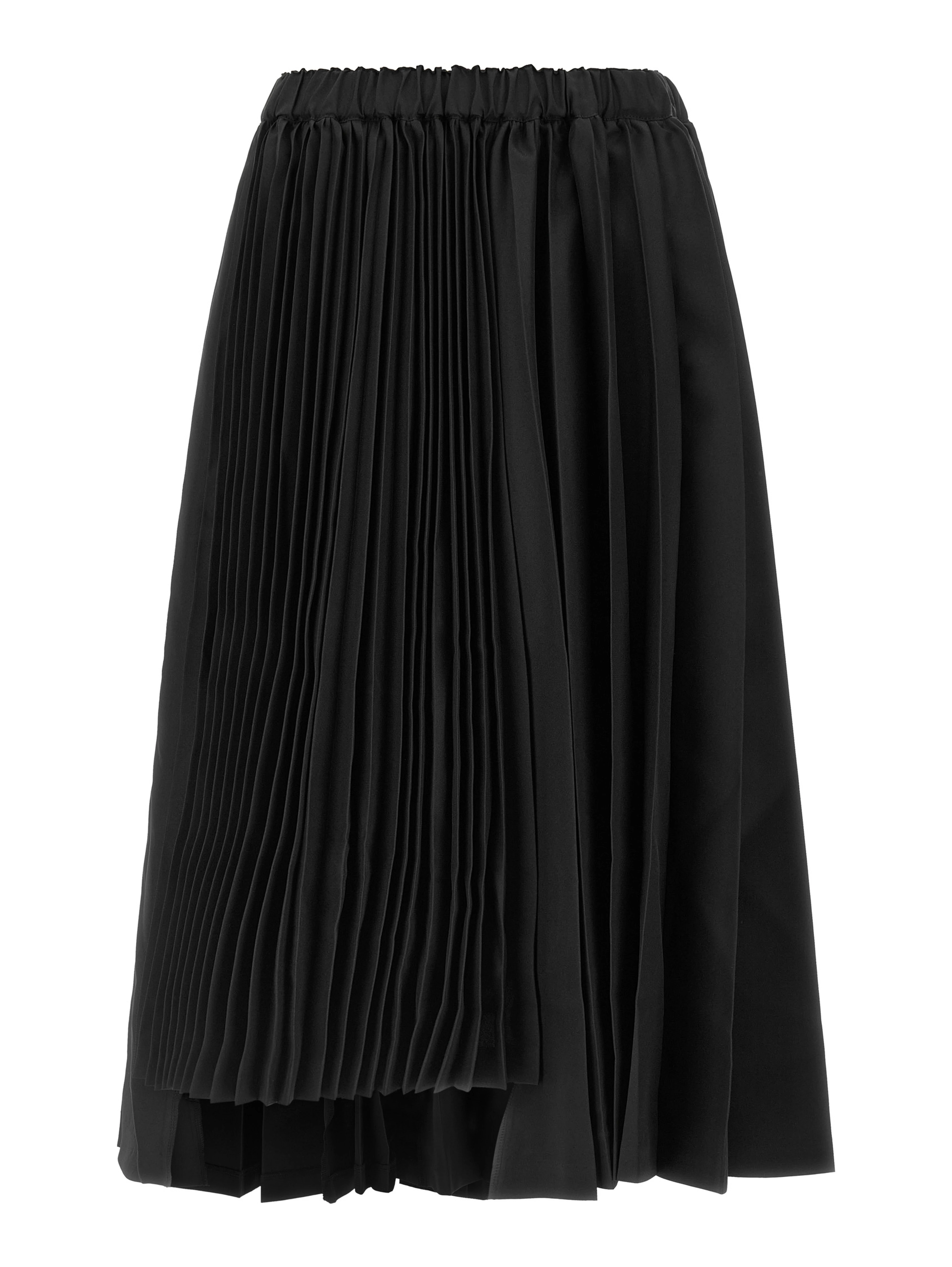 Black Polyester Long Skirt
