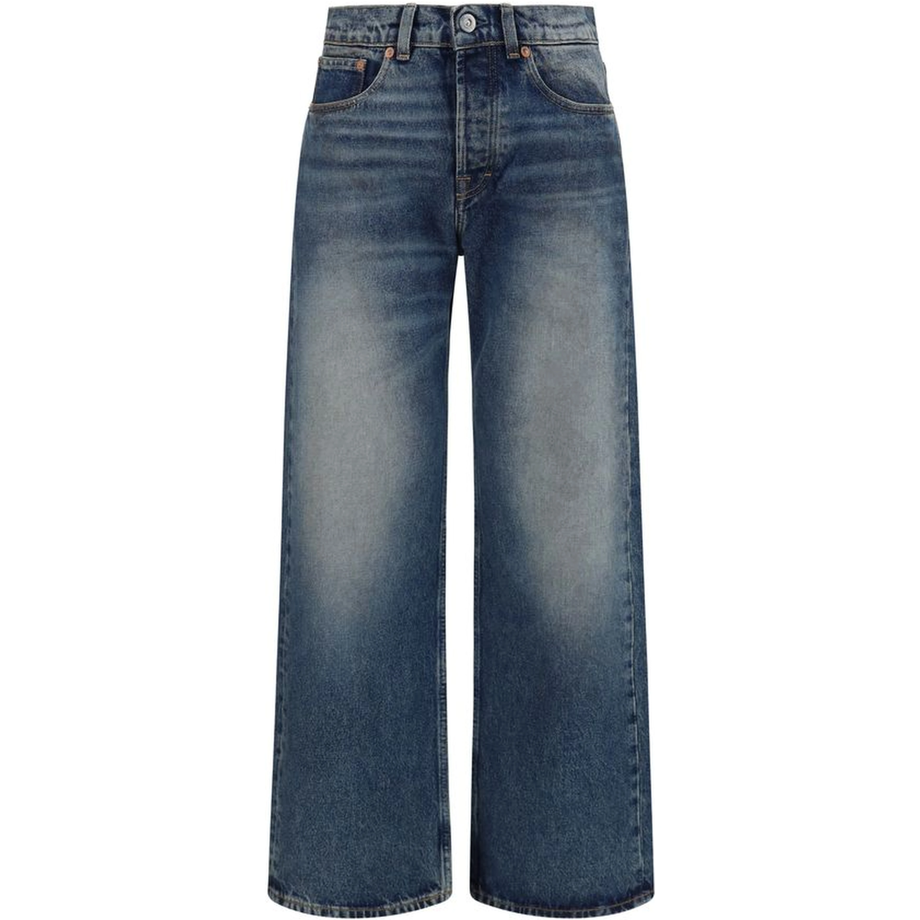 Blue Cotton Relaxed Fit Jeans
