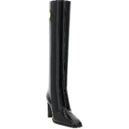 Black Calfskin Over The Knee