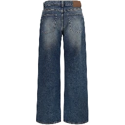 Blue Cotton Relaxed Fit Jeans