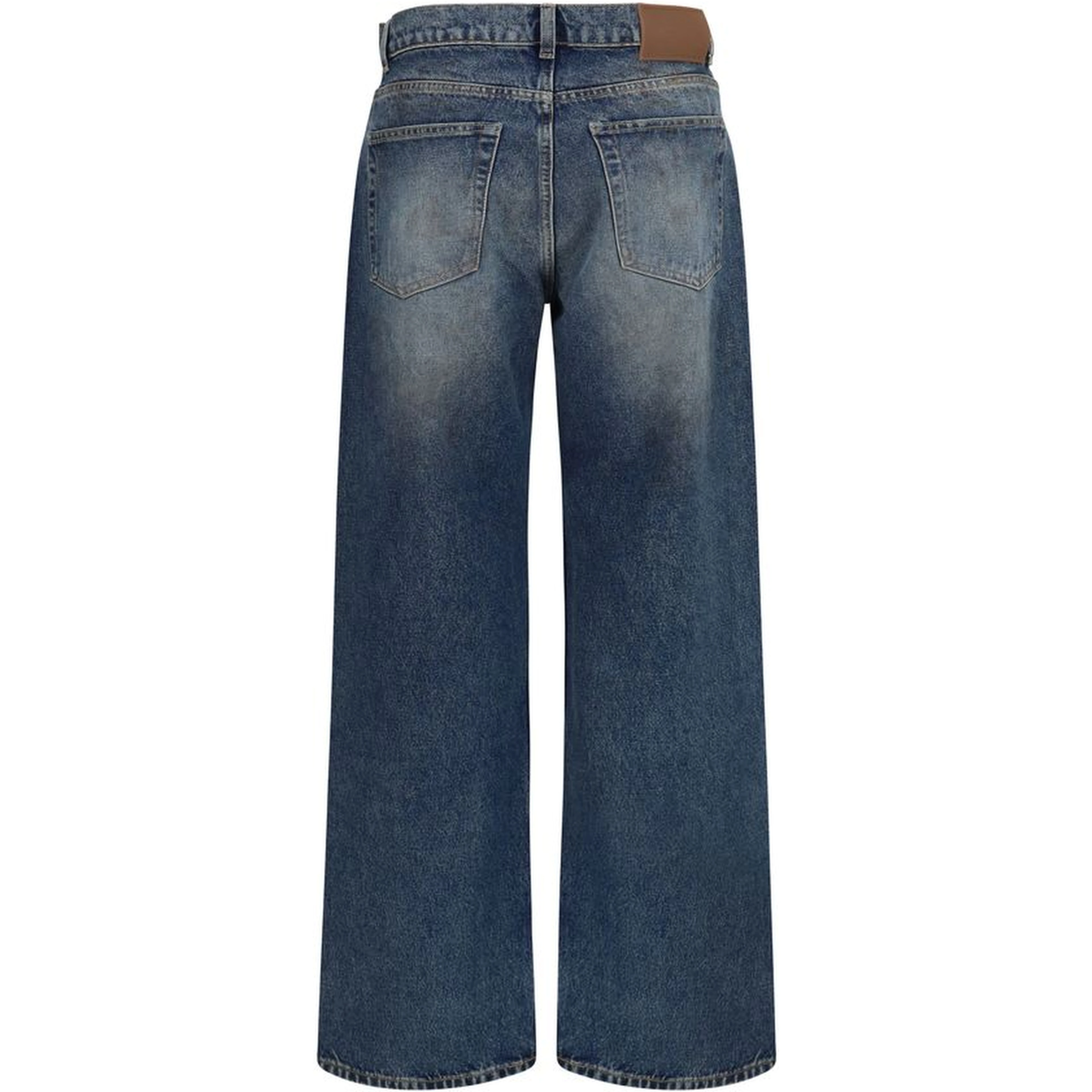 Blue Cotton Relaxed Fit Jeans