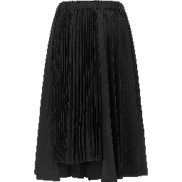 Black Polyester Long Skirt