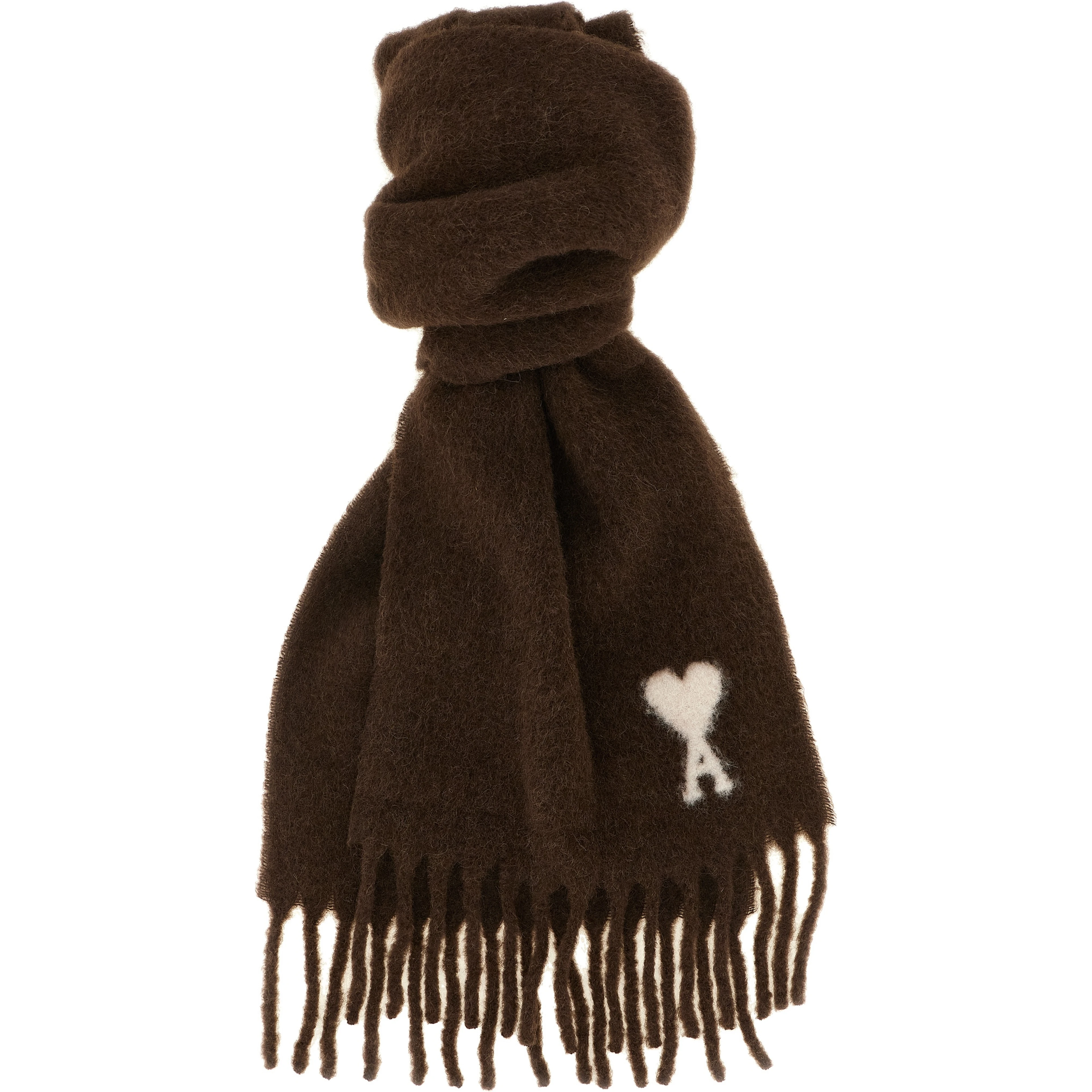 Brown Alpaca Leather Foulard