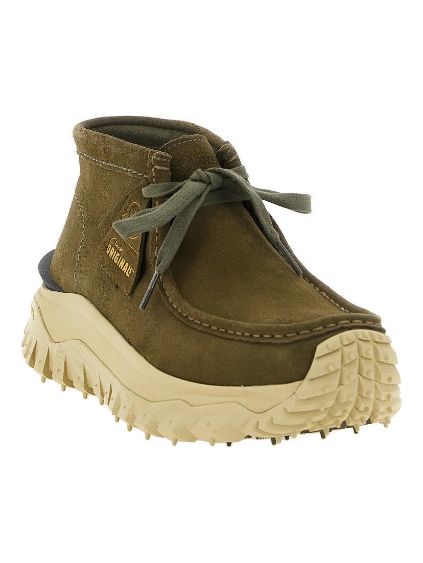 Bicolor Leather Ankle Boots