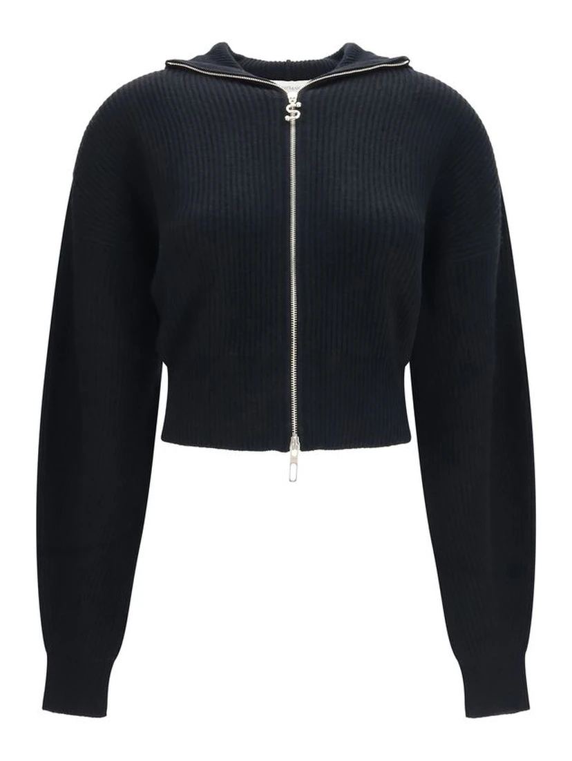 Black Wool Oves Aries Cardigan