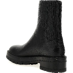 Black Calfskin Ankle Boots