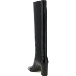 Black Calfskin Over The Knee
