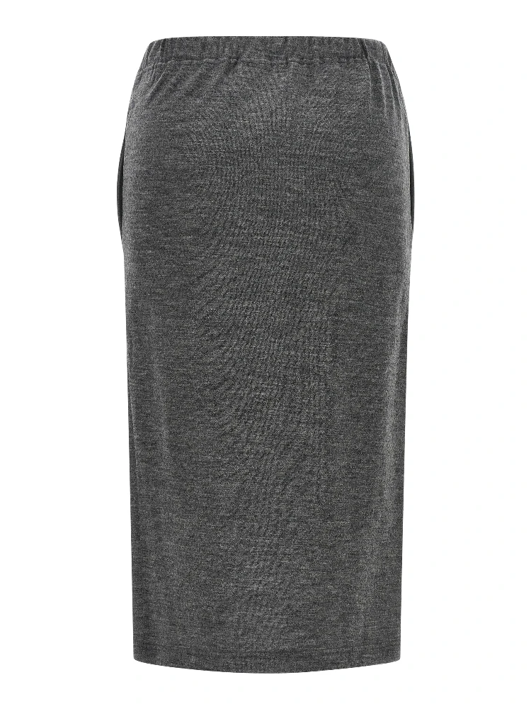 Gray Wool Midi Skirt alternative