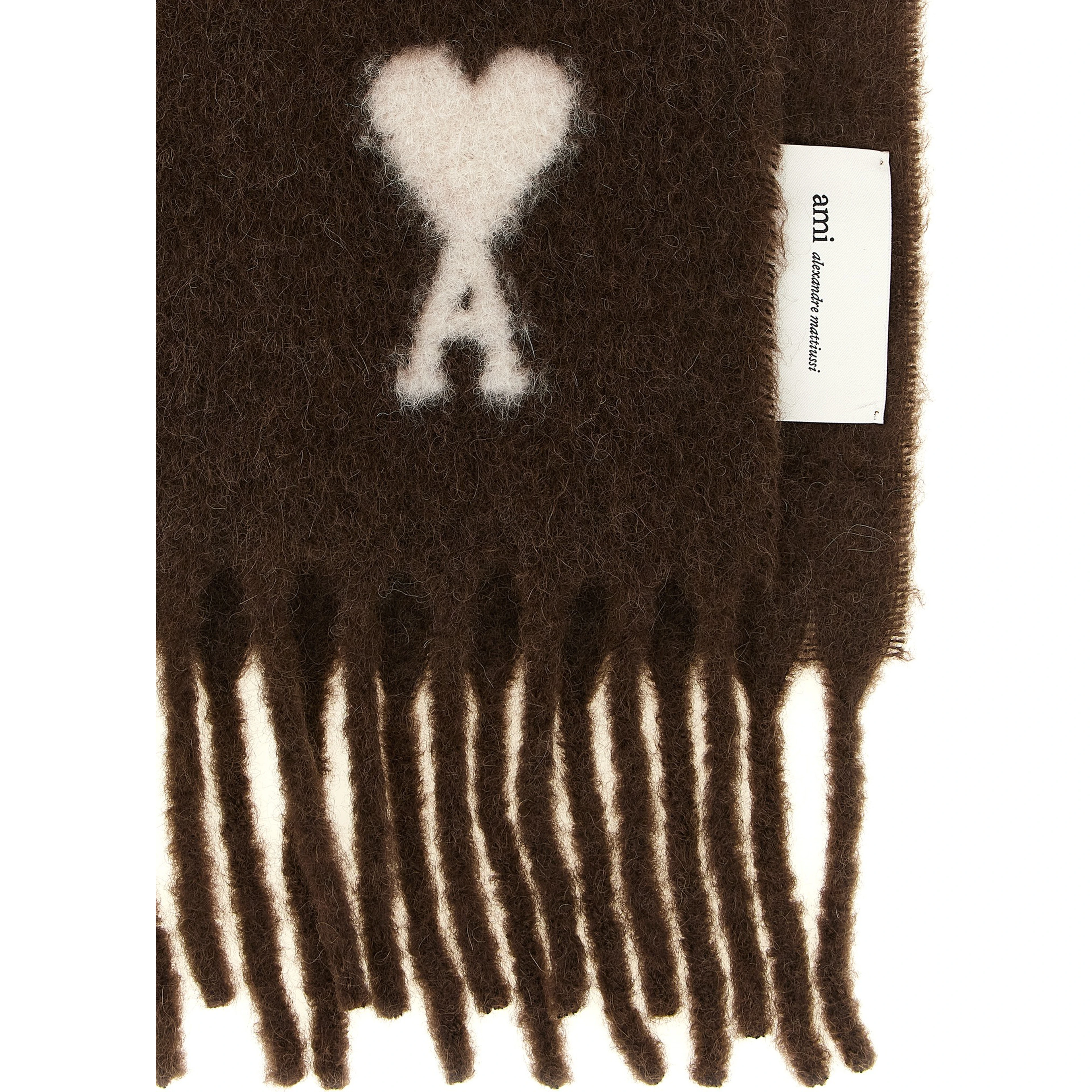 Brown Alpaca Leather Foulard