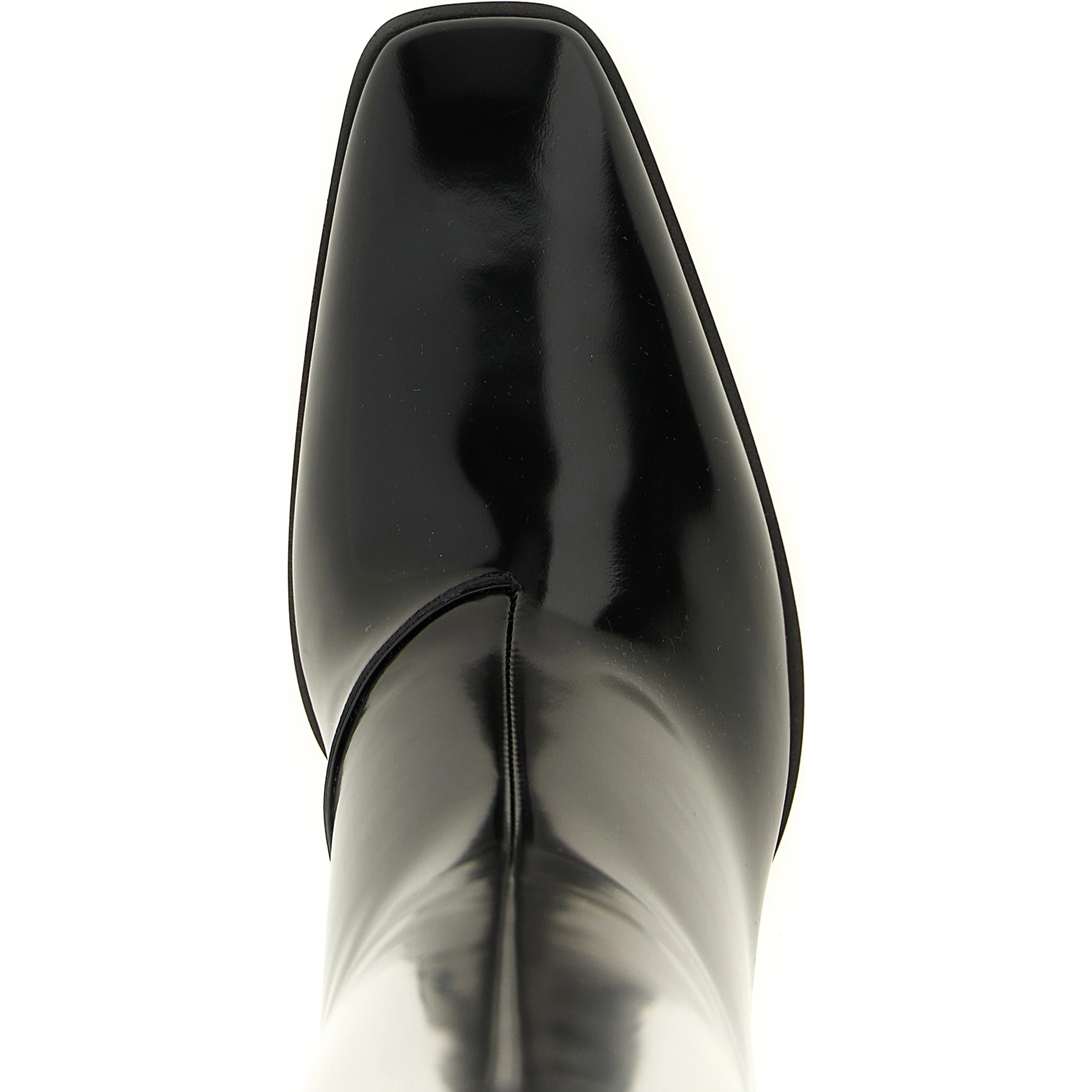 Black Calfskin Over The Knee