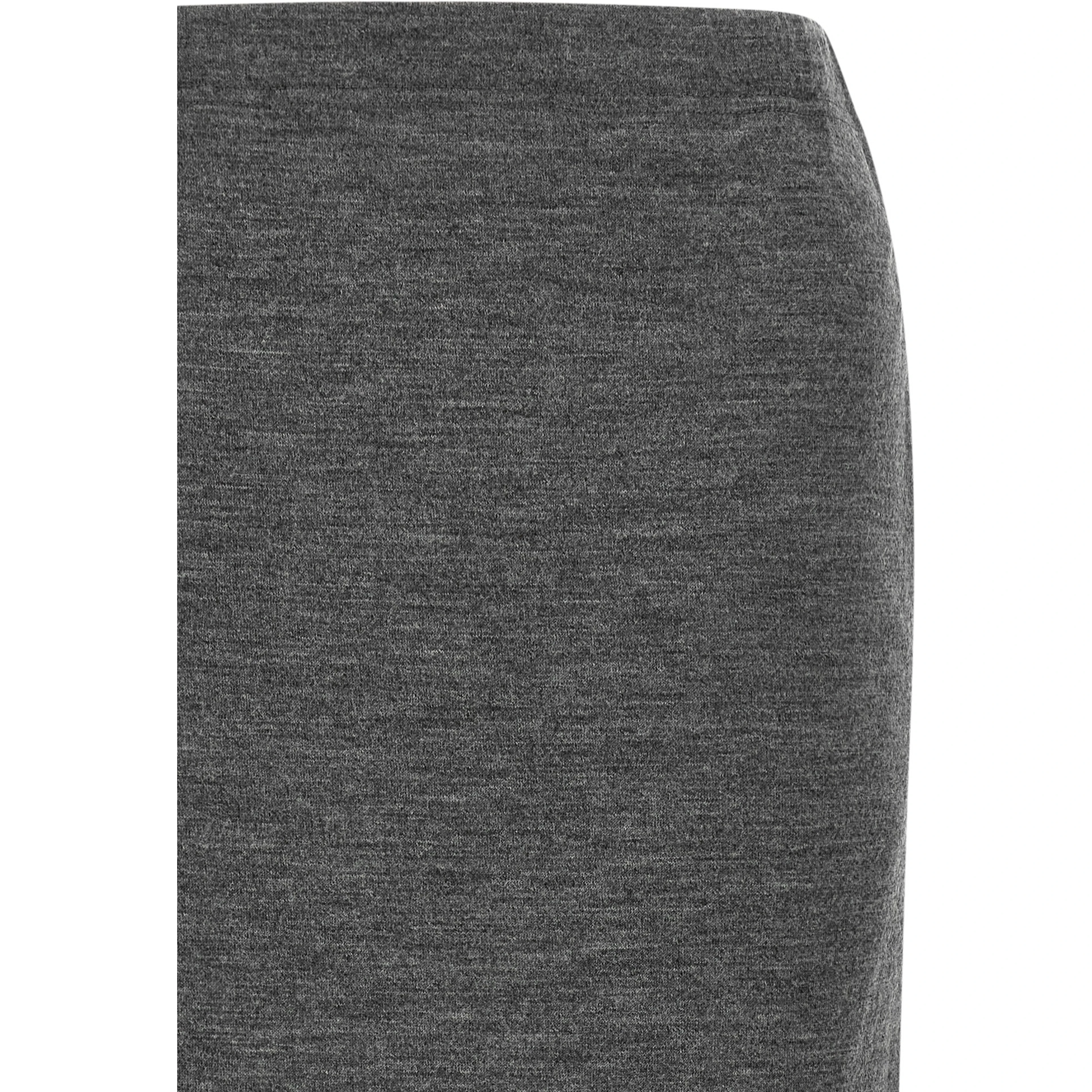 Gray Wool Midi Skirt