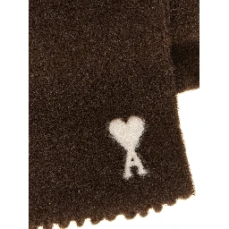 Brown Alpaca Leather Foulard