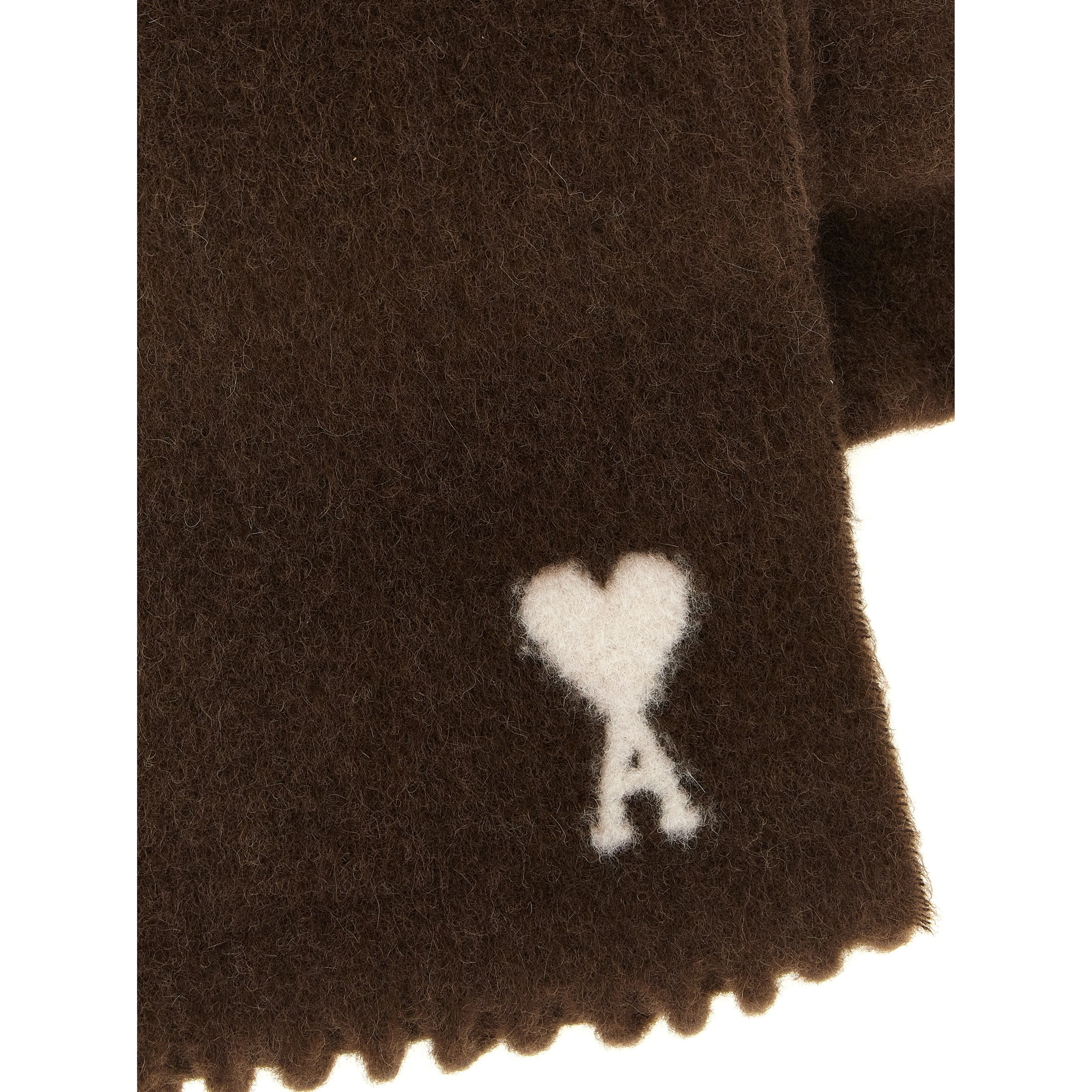 Brown Alpaca Leather Foulard