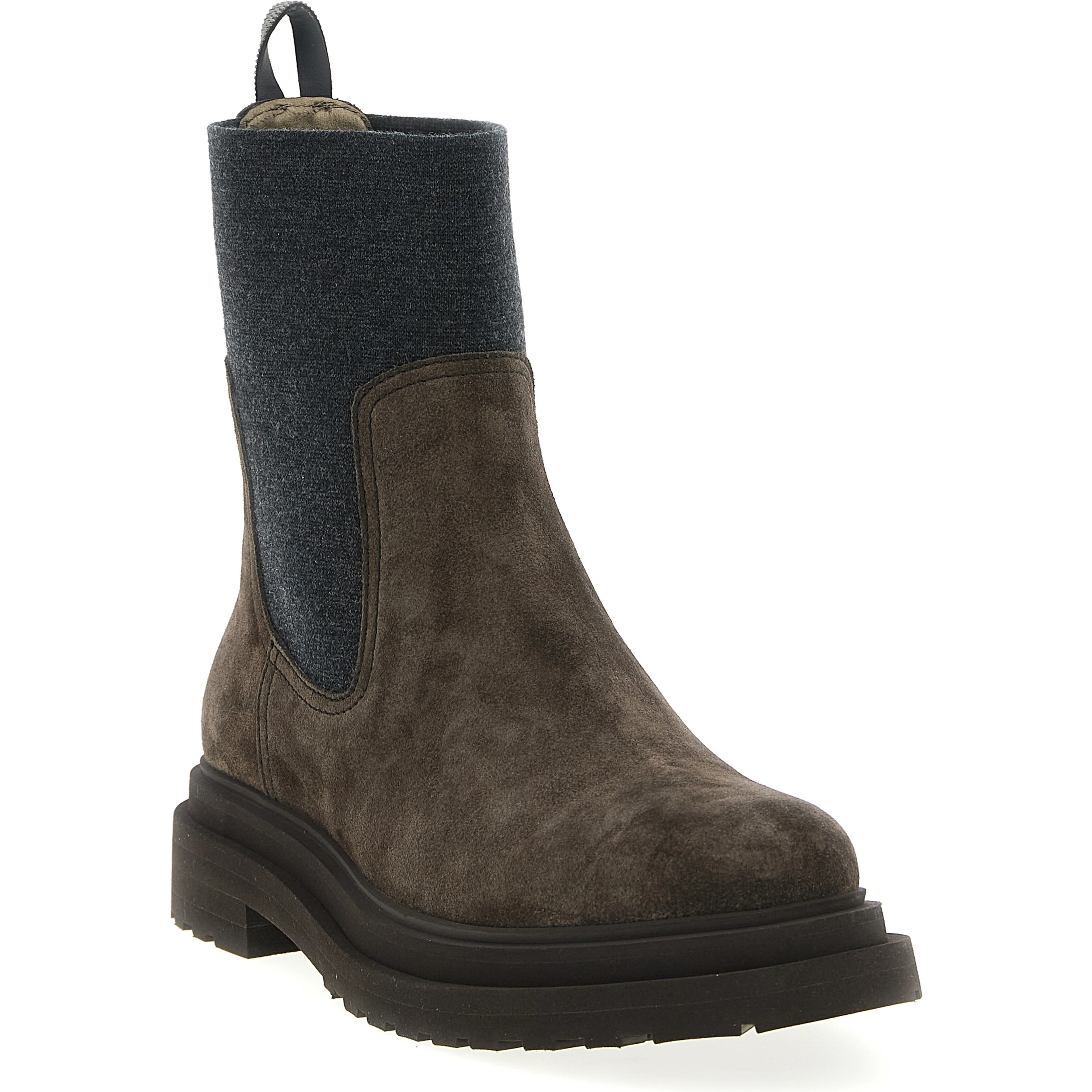 Brown Calfskin Ankle Boots