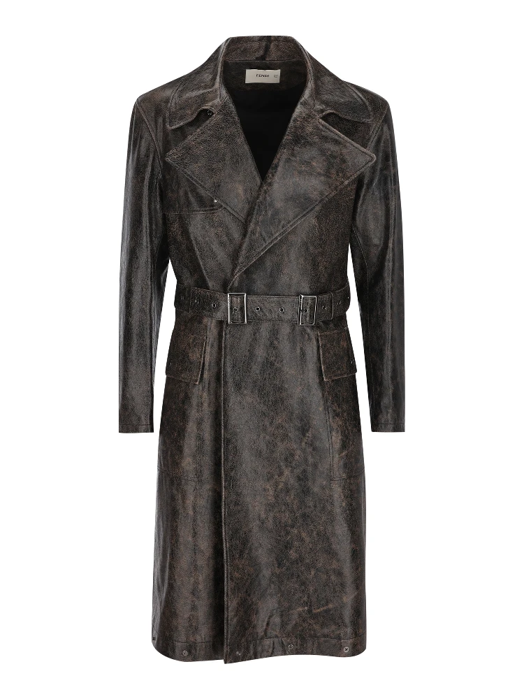 Fendi Coats Brown