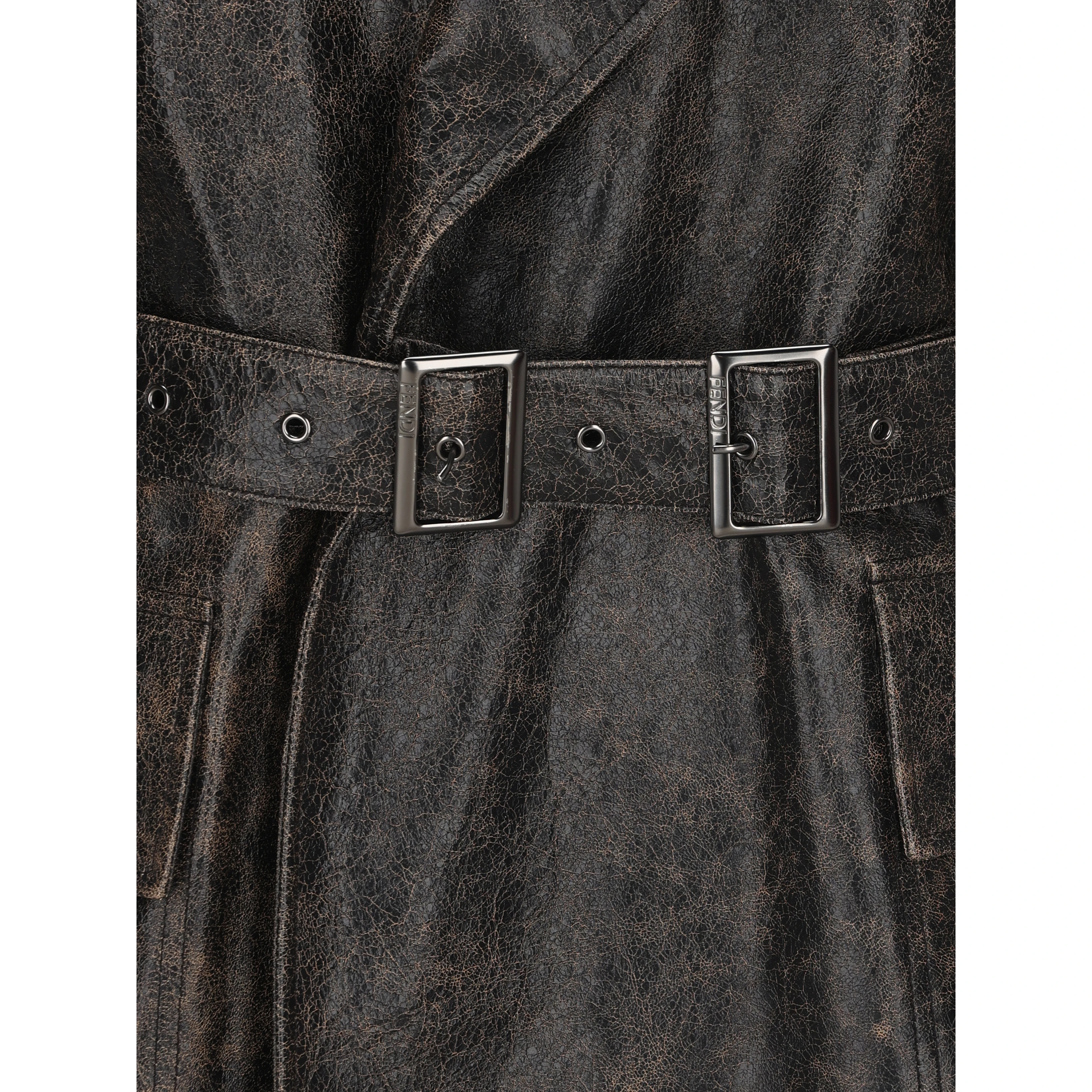Fendi Coats Brown