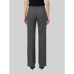Wide-leg stretch canvas trousers
