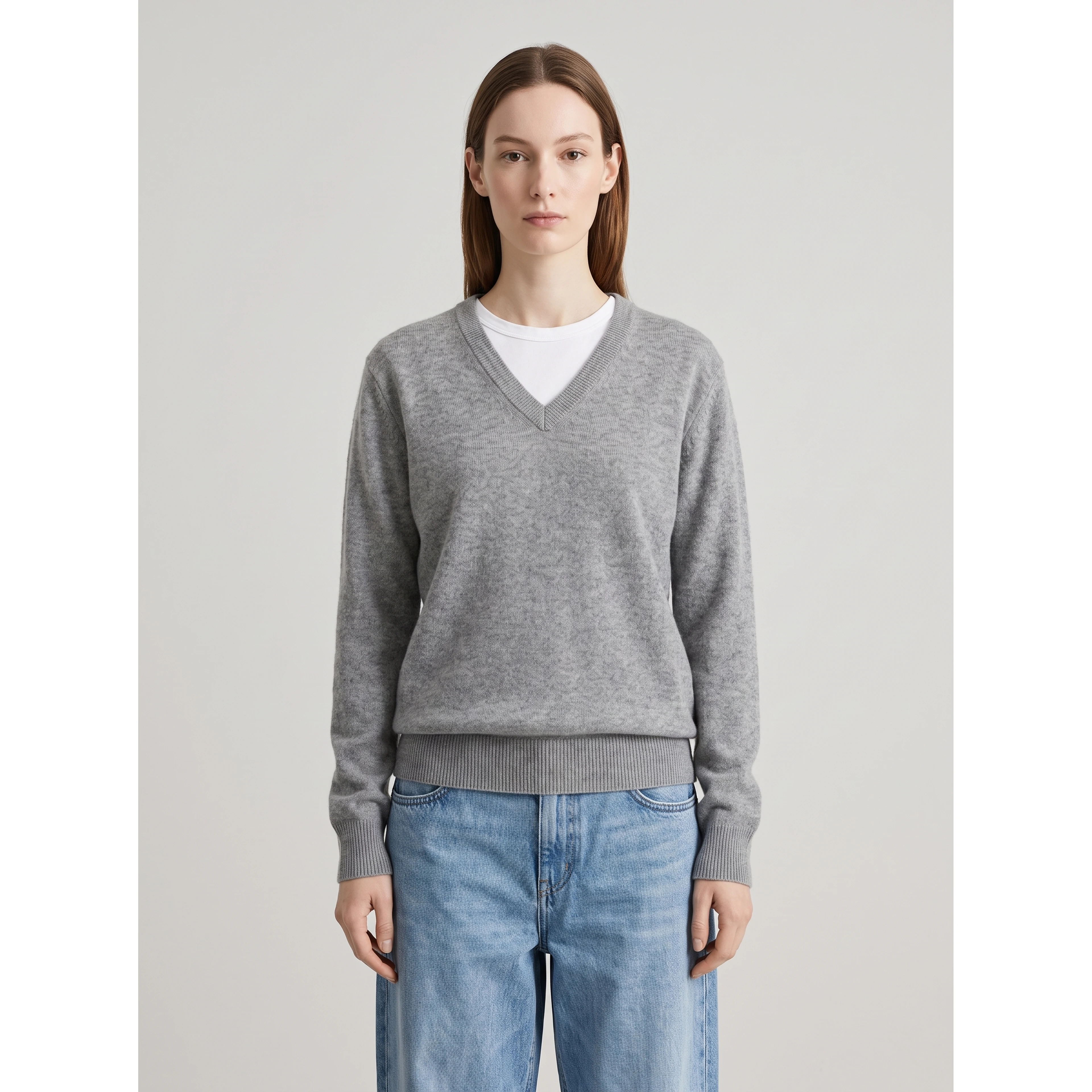 Light gray melange Phora sweater