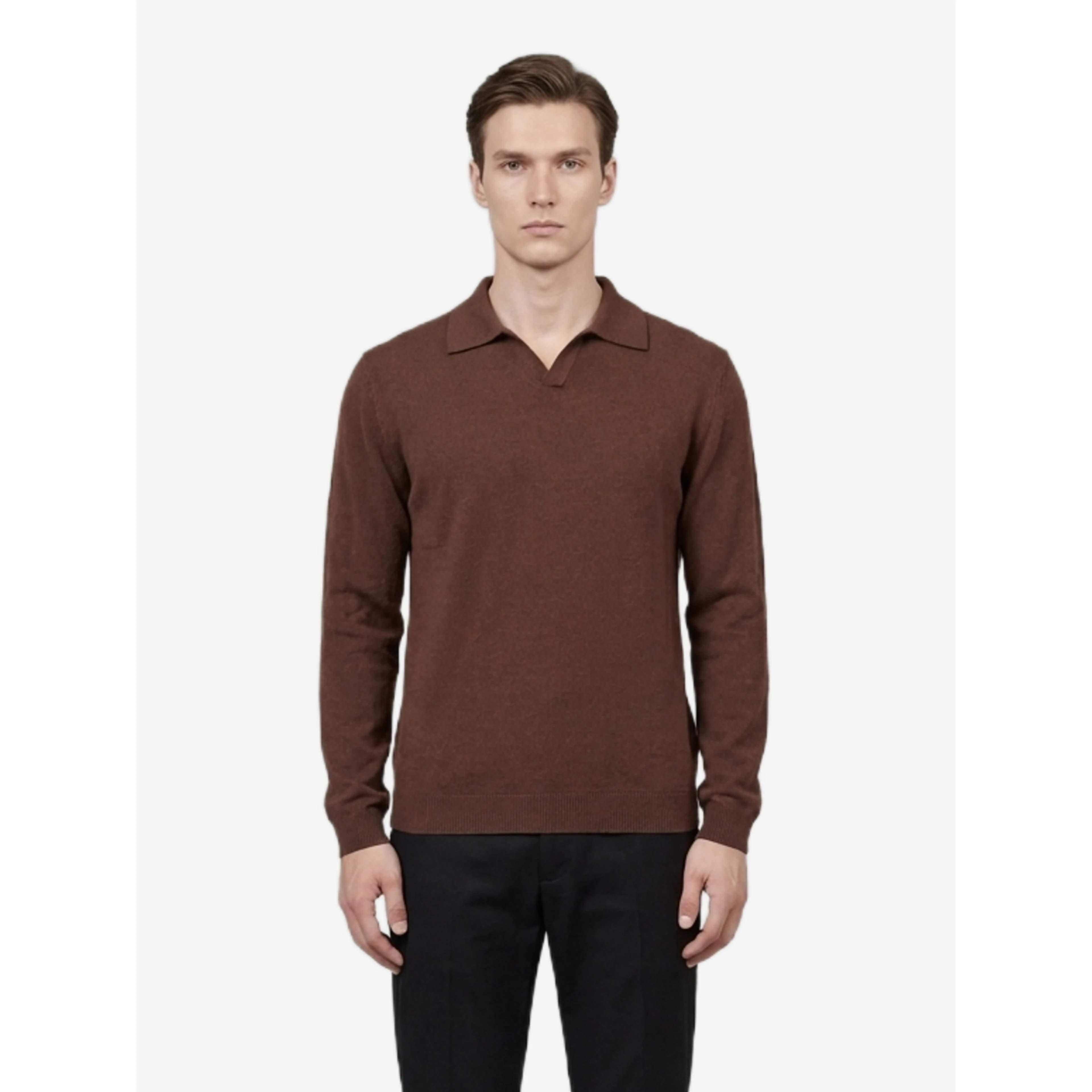 Chocolate Ripley polo shirt.