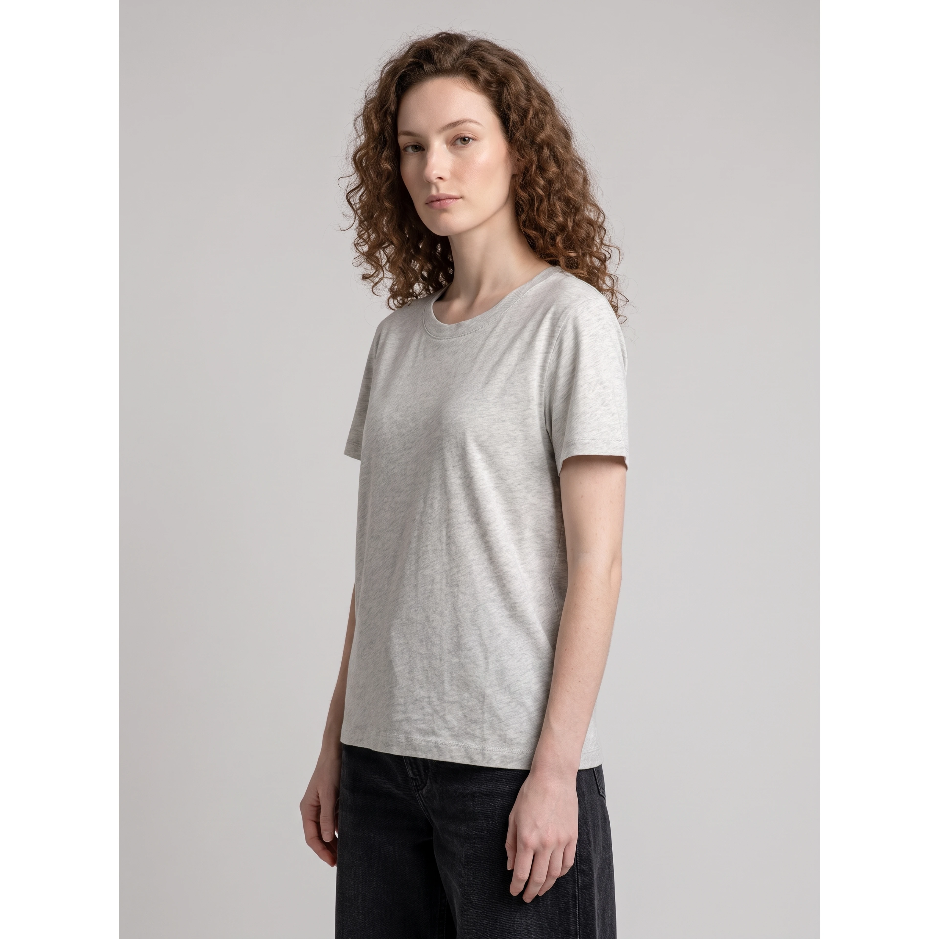 Light gray melange Dera T-shirt