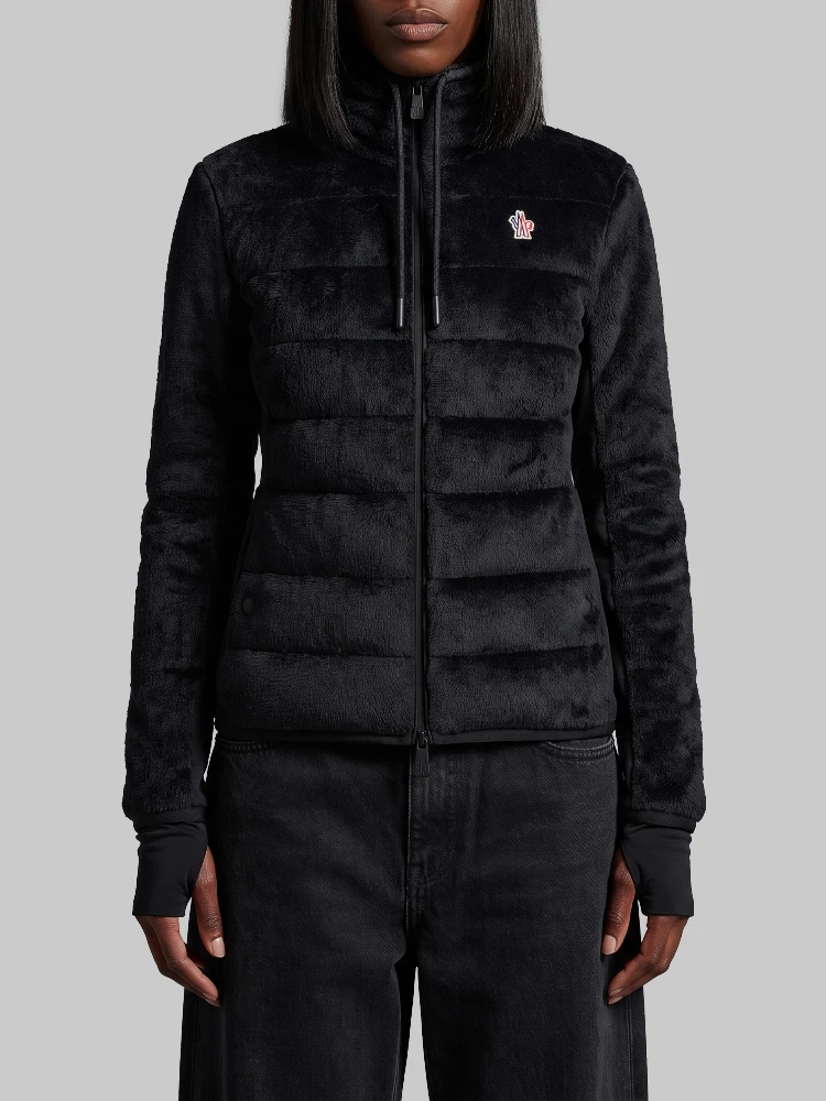 Plush-effect padded sweatshirt