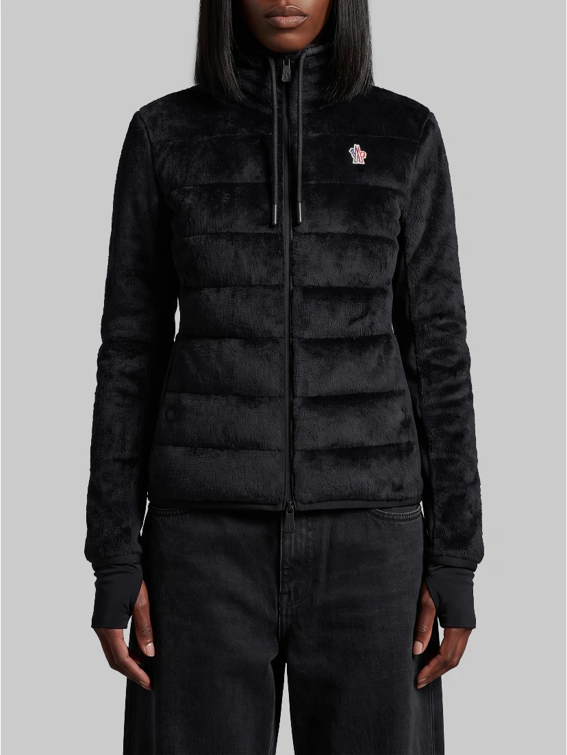 Plush-effect padded sweatshirt