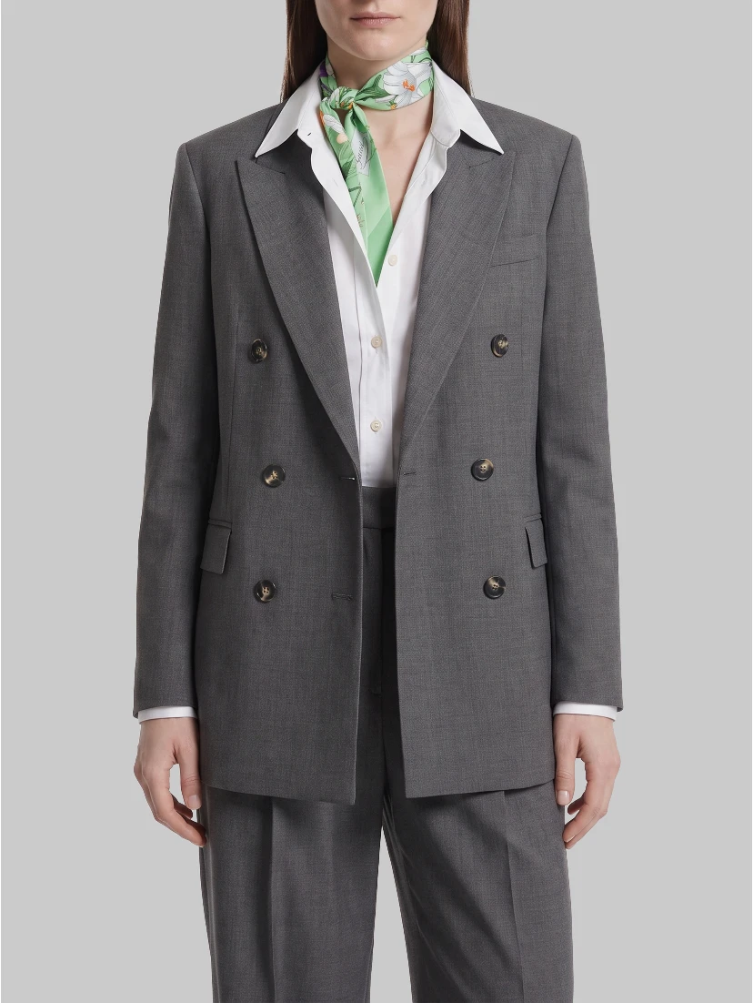 Anthracite double-breasted jacket