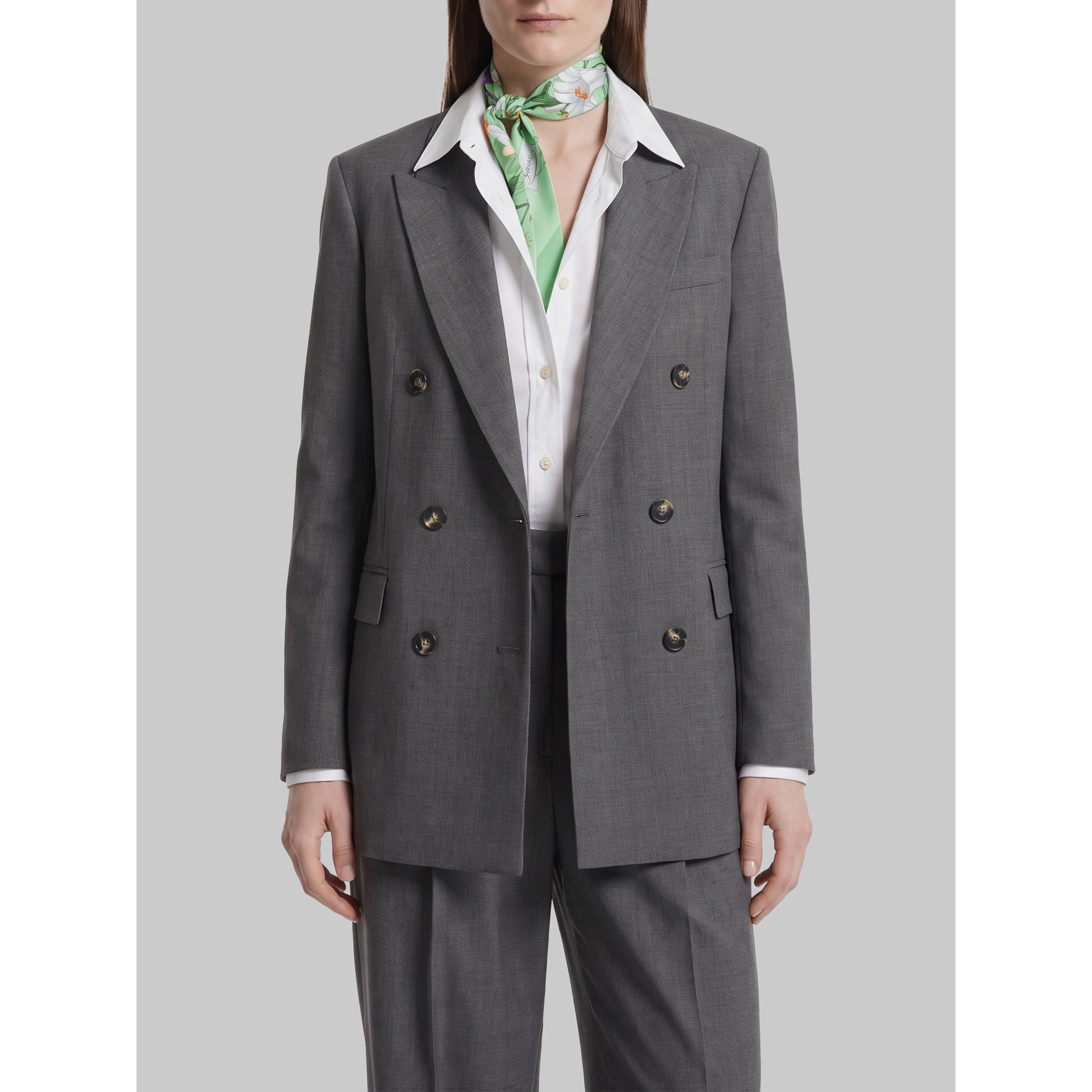 Anthracite double-breasted jacket