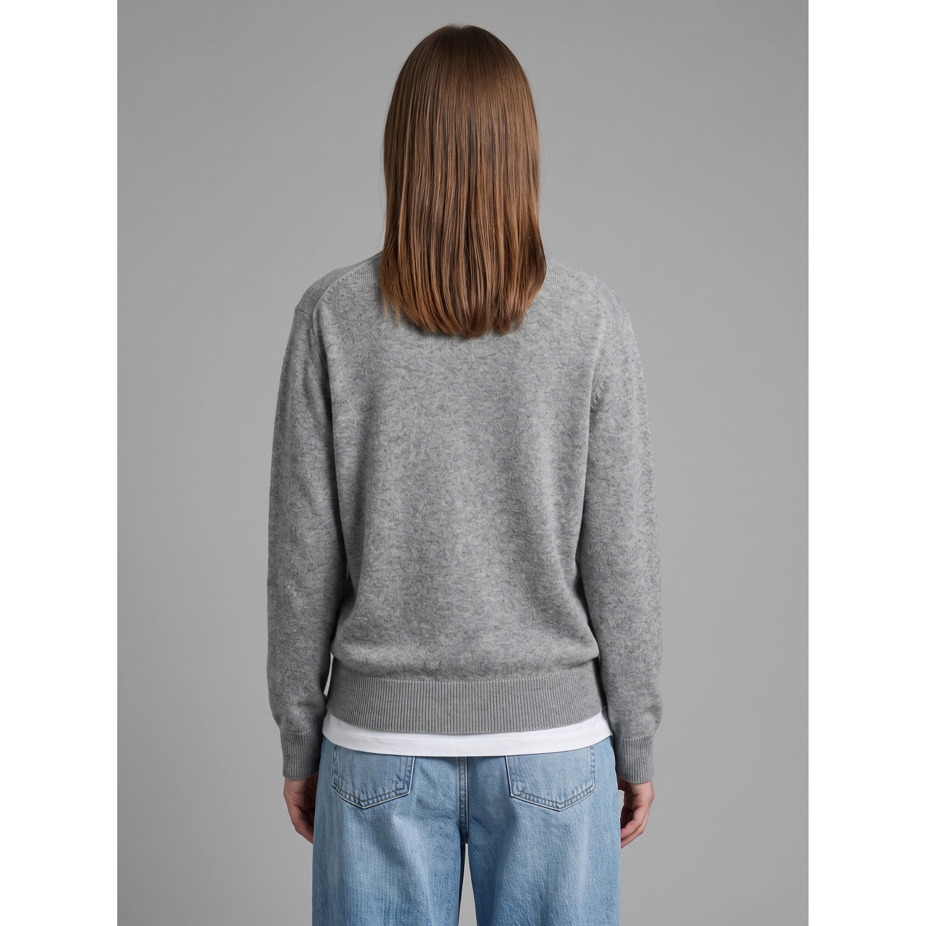 Light gray melange Phora sweater