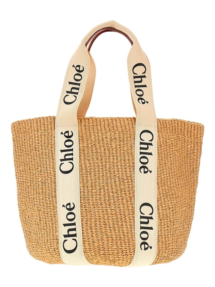 'Woody' large basket bag