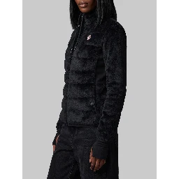 Plush-effect padded sweatshirt