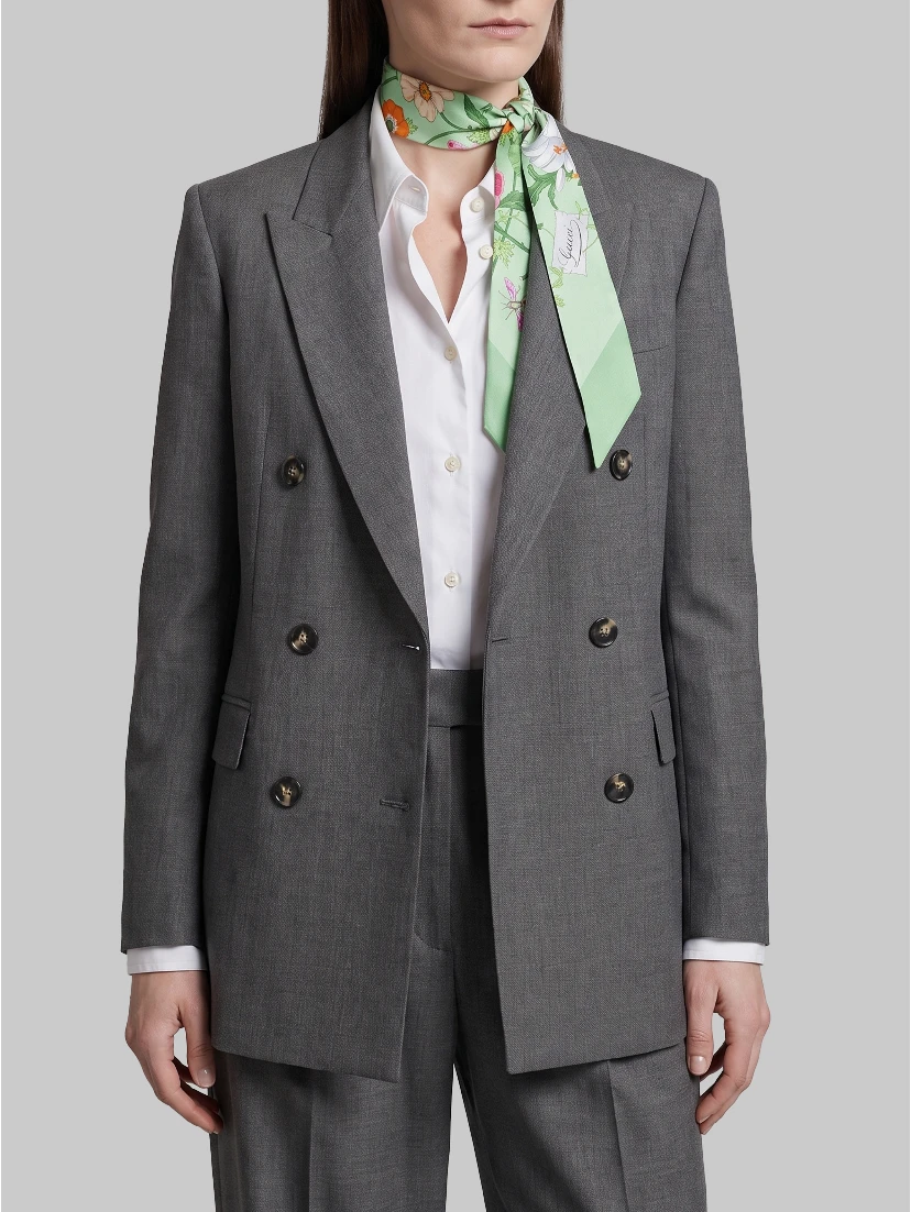 Anthracite double-breasted jacket