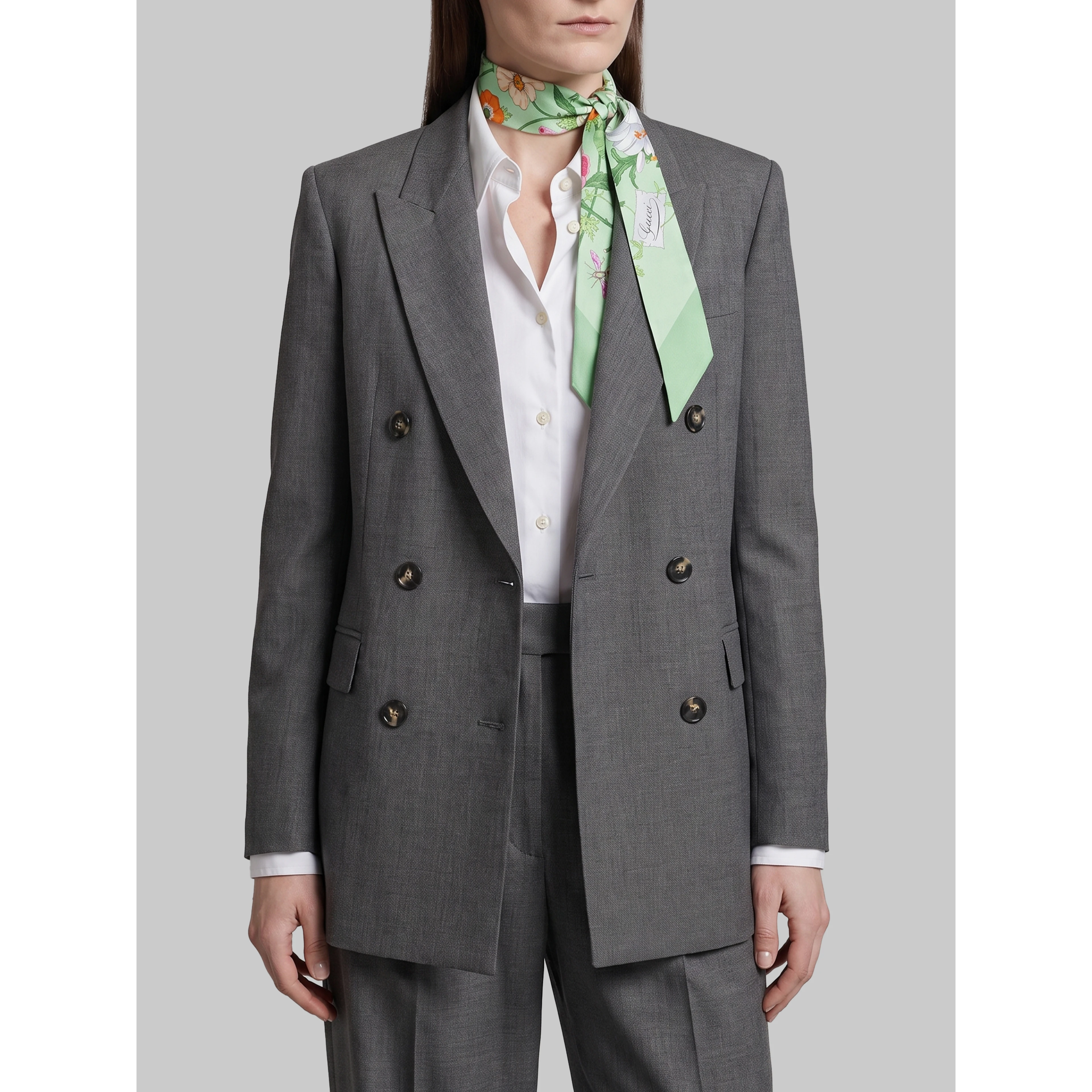 Anthracite double-breasted jacket