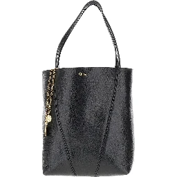 Grained leather medium 'Spin' bag