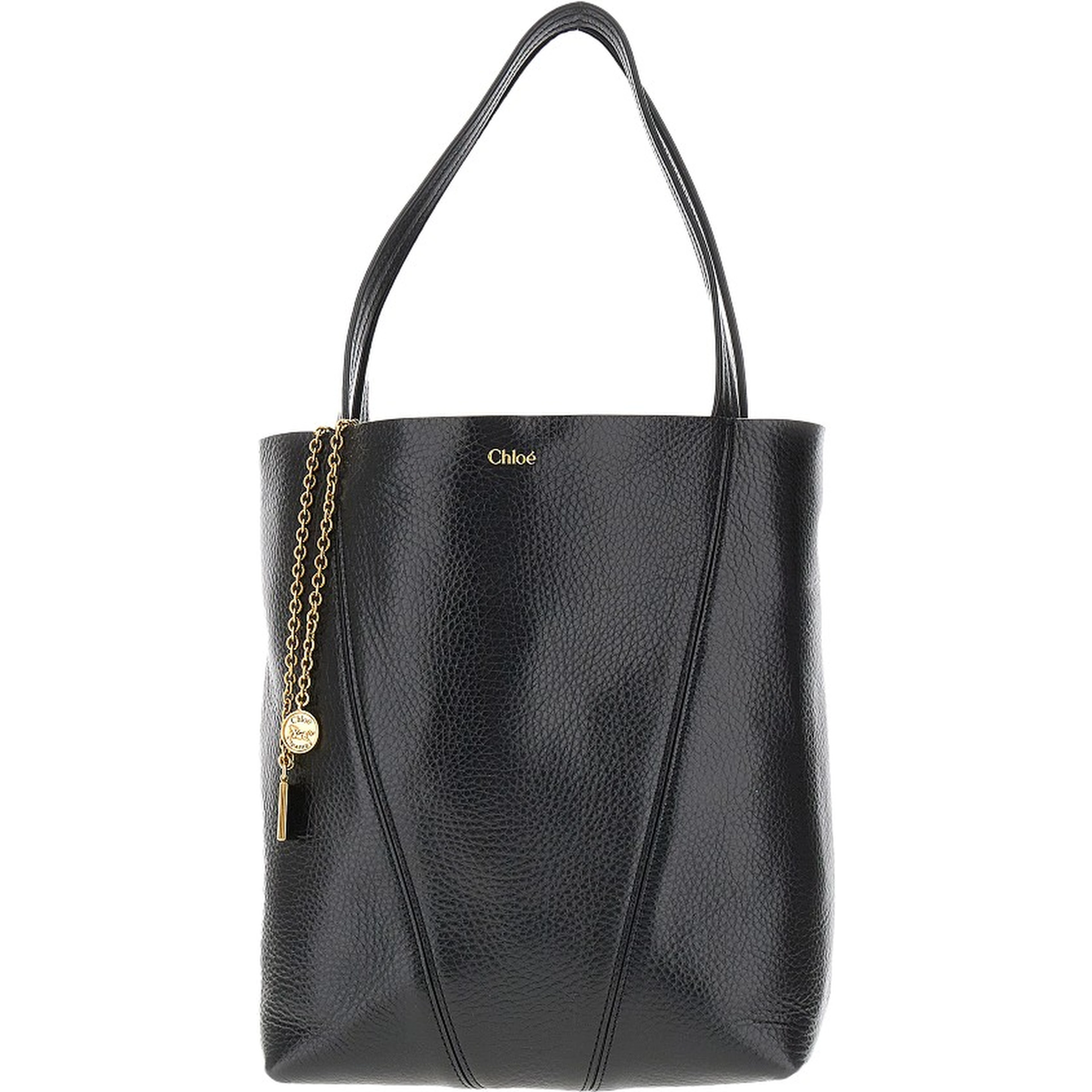 Grained leather medium 'Spin' bag