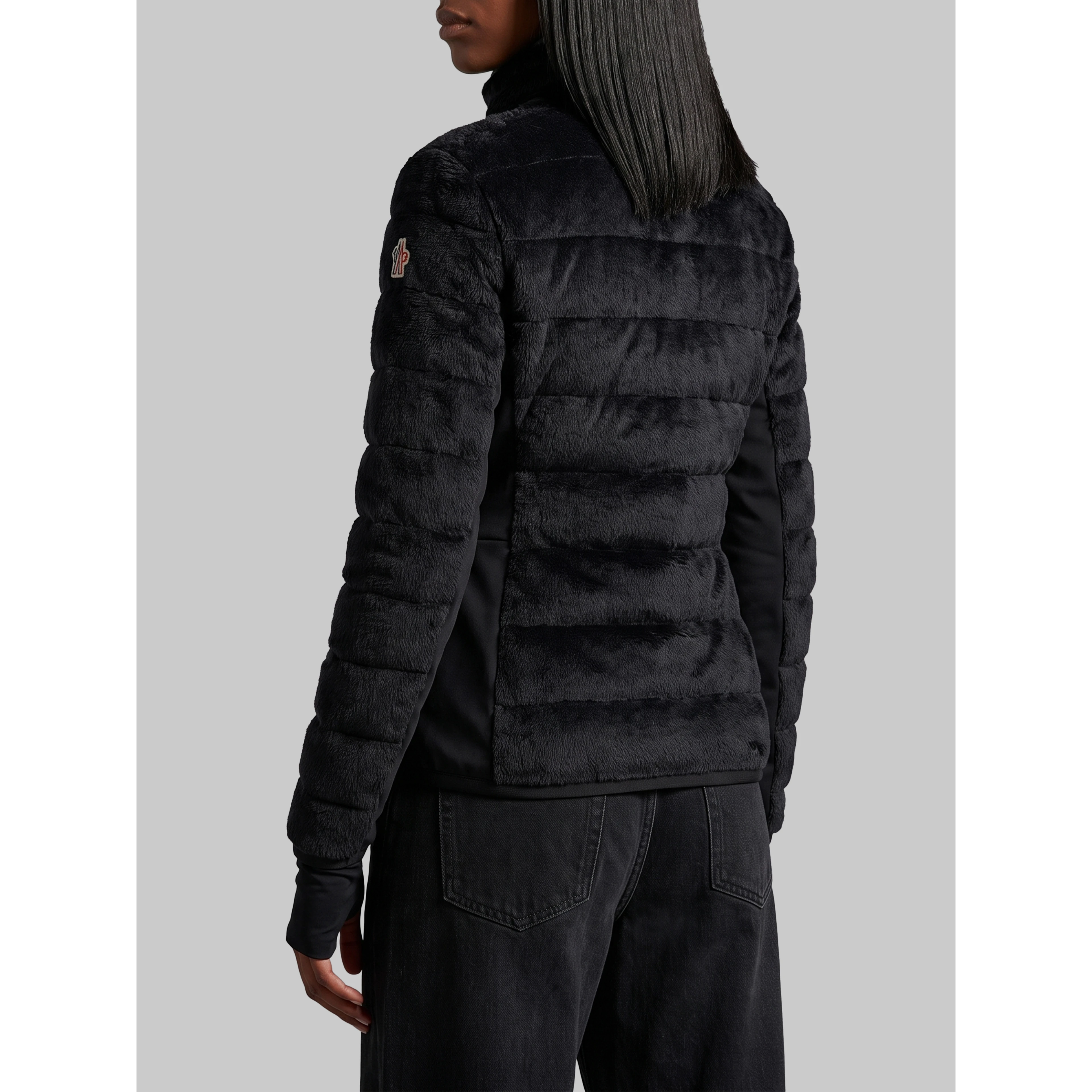 Plush-effect padded sweatshirt