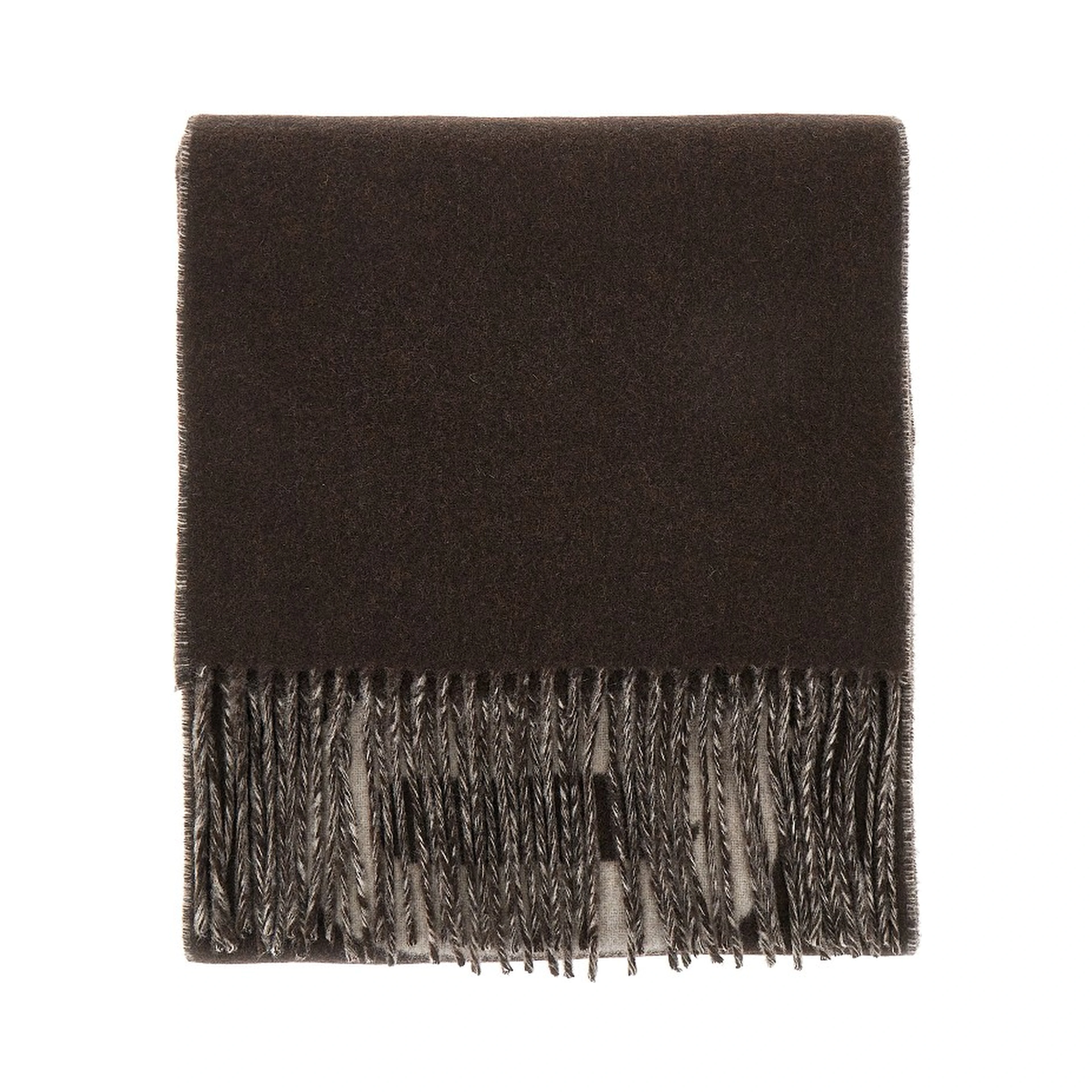 Jacquard logo wool scarf