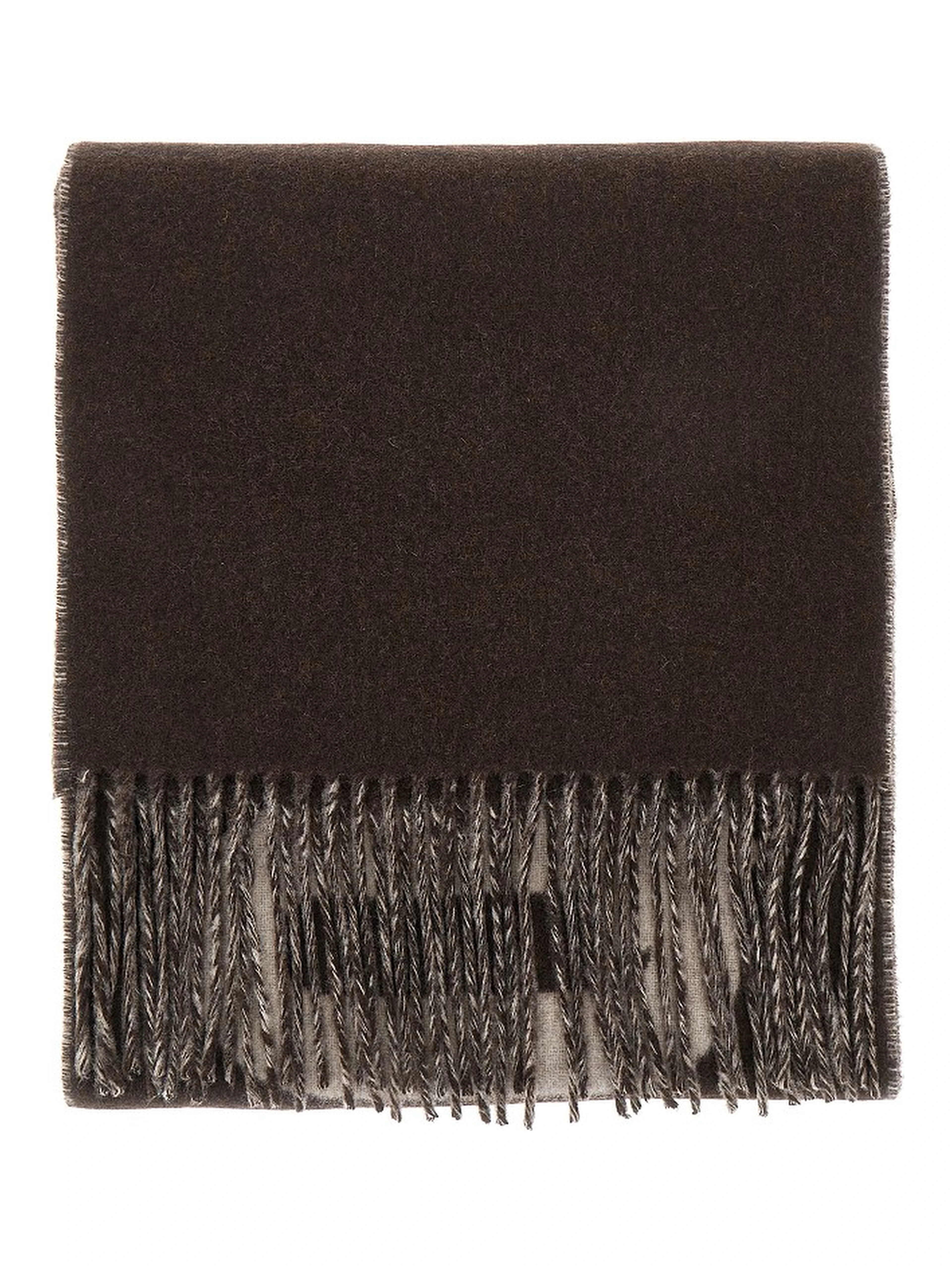 Jacquard logo wool scarf