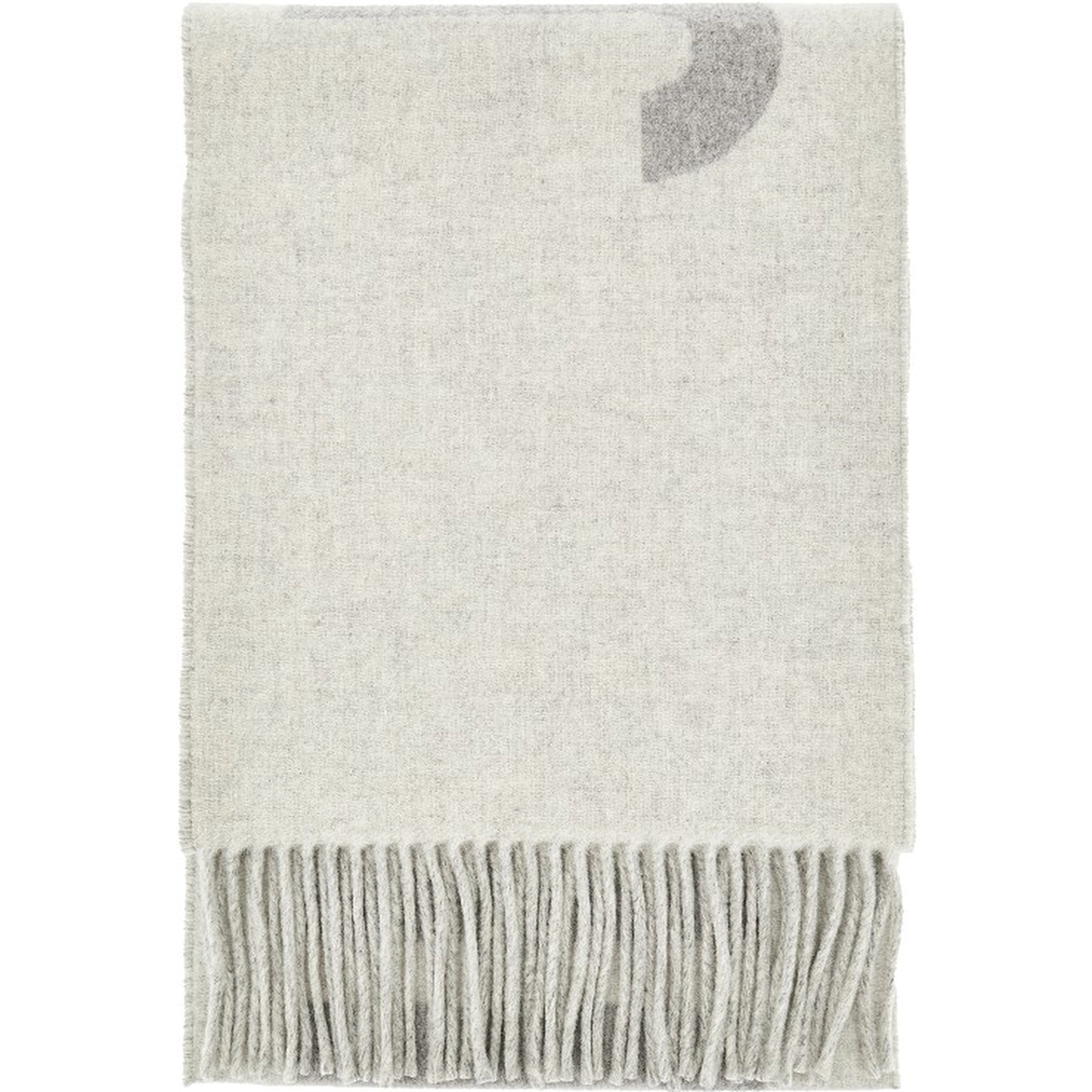 Jacquard logo wool scarf