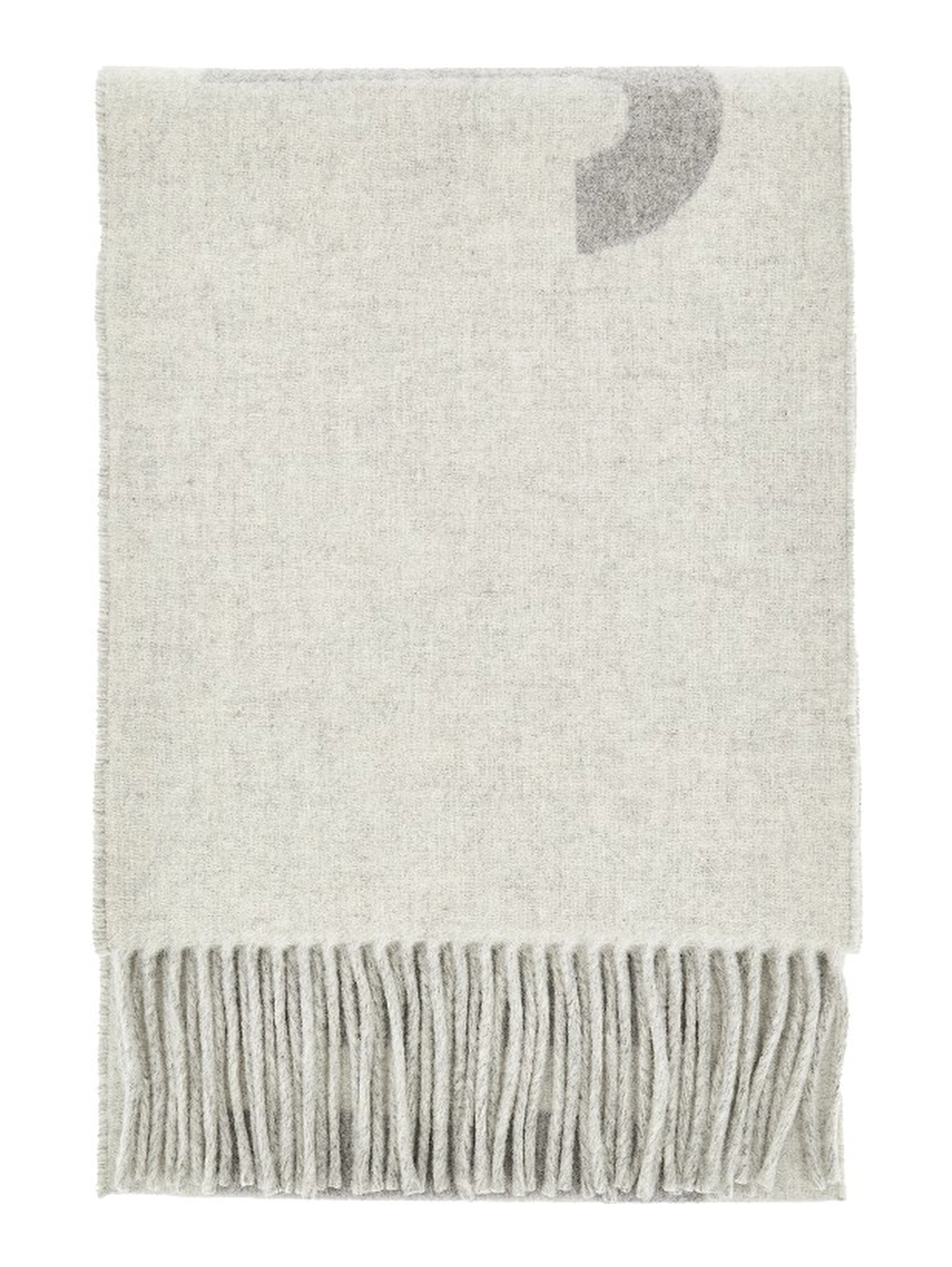 Jacquard logo wool scarf