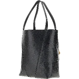 Grained leather medium 'Spin' bag