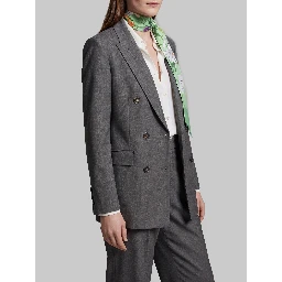 Anthracite double-breasted jacket
