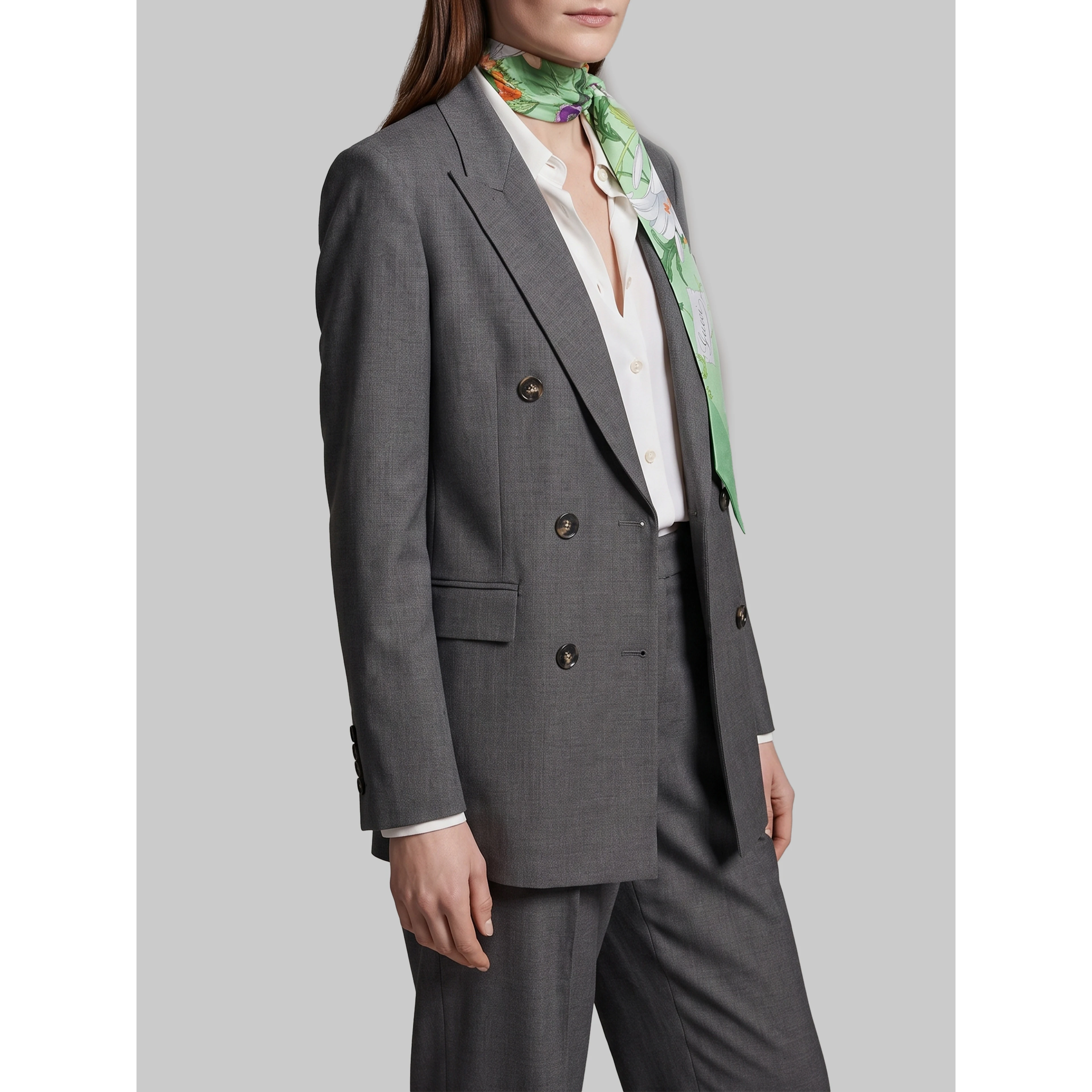 Anthracite double-breasted jacket