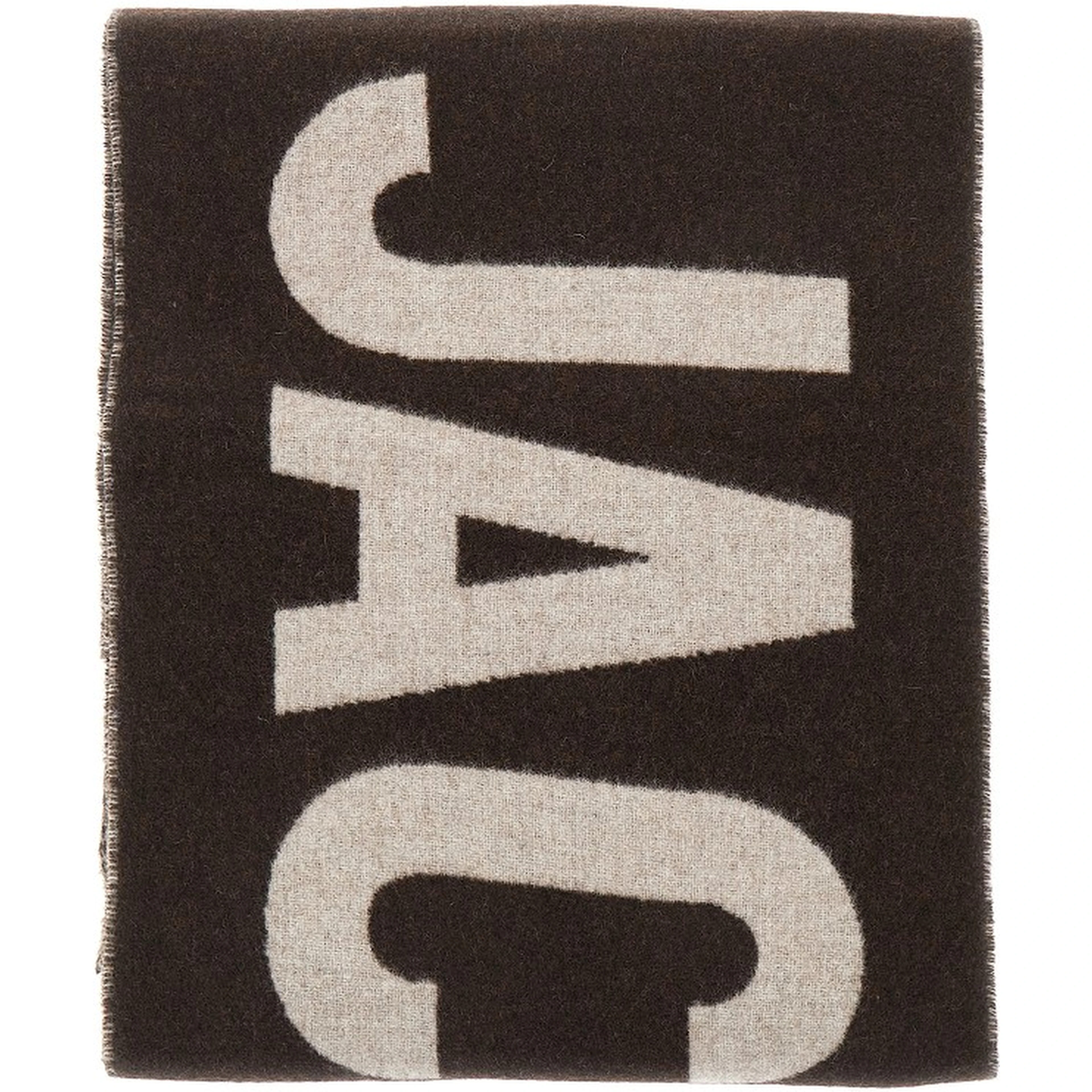 Jacquard logo wool scarf